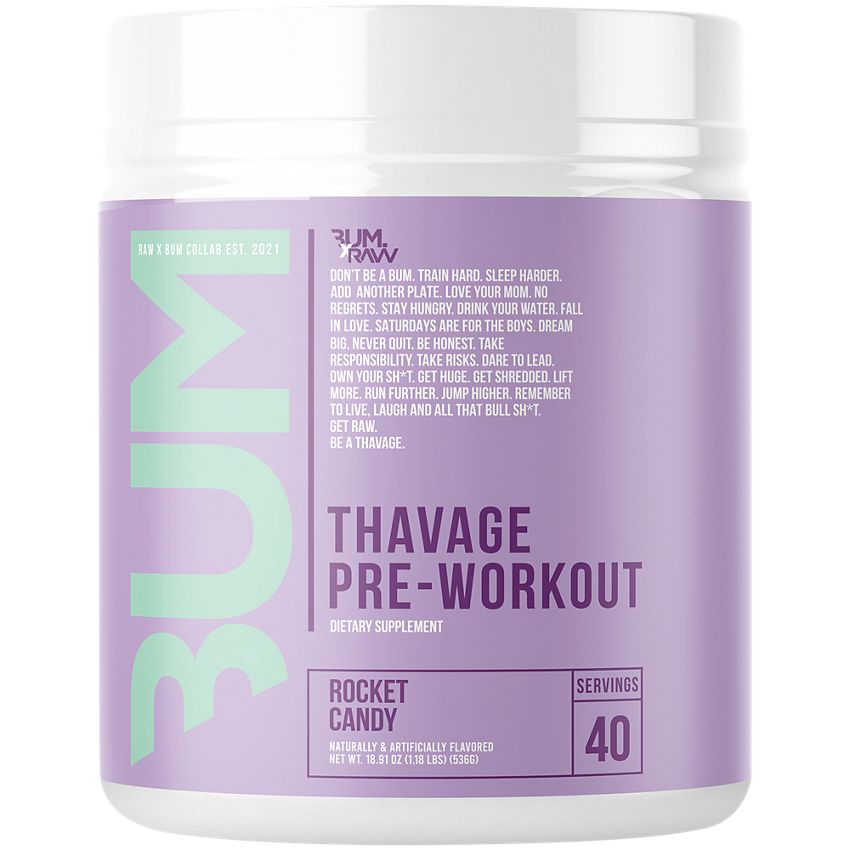 RAW Nutrition CBUM Thavage Pre-Workout-40/20 servings-Rocket Candy-N101 Nutrition