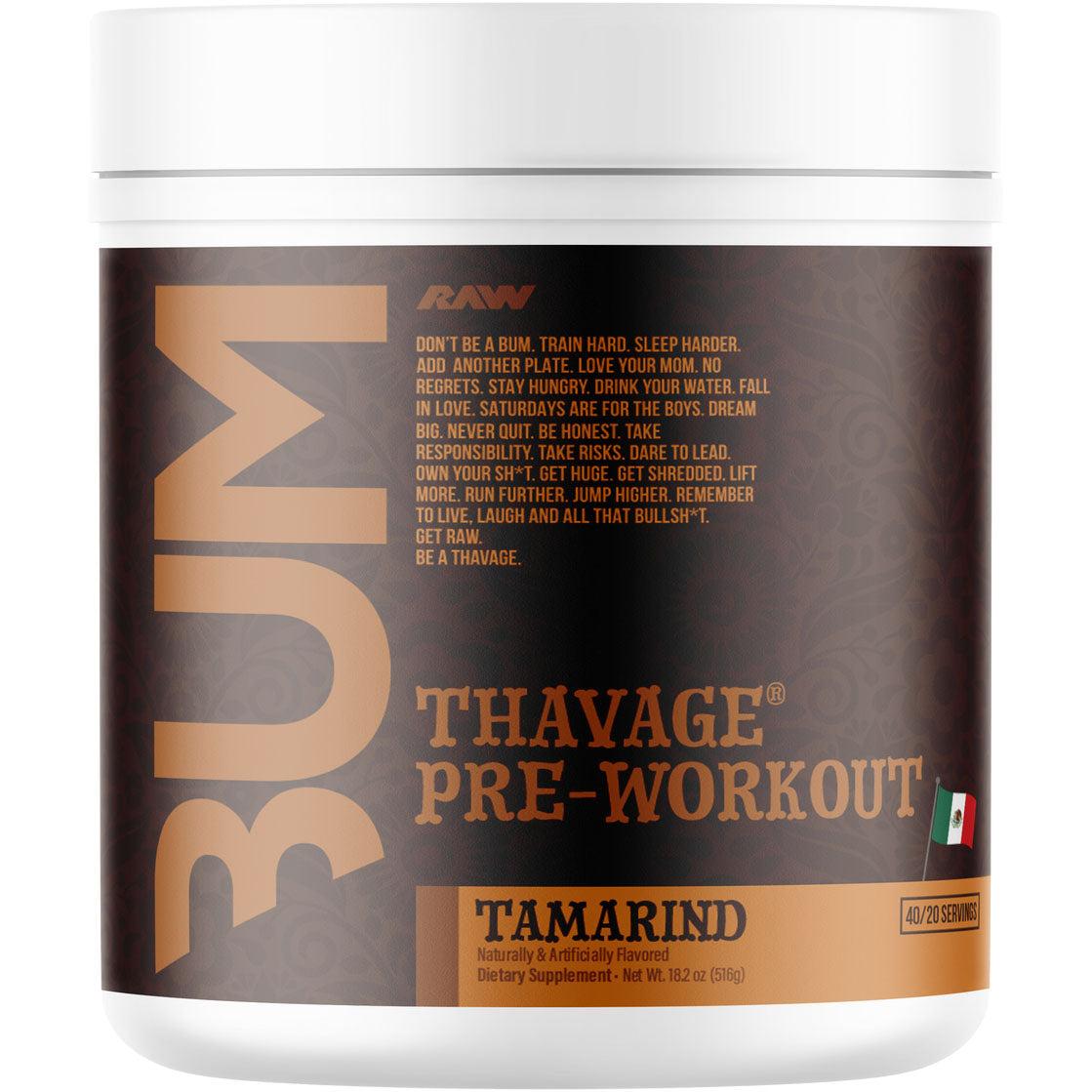 RAW Nutrition CBUM Thavage Pre-Workout-40/20 servings-Tamarindo-N101 Nutrition