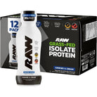 RAW Nutrition Grass-Fed Isolate Protein RTD-1 case (12 bottles)-Cookies & Cream-N101 Nutrition
