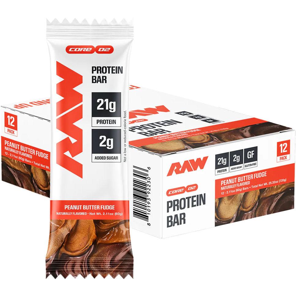 RAW Nutrition Protein Bars-Box (12 bars)-Peanut Butter Fudge-N101 Nutrition