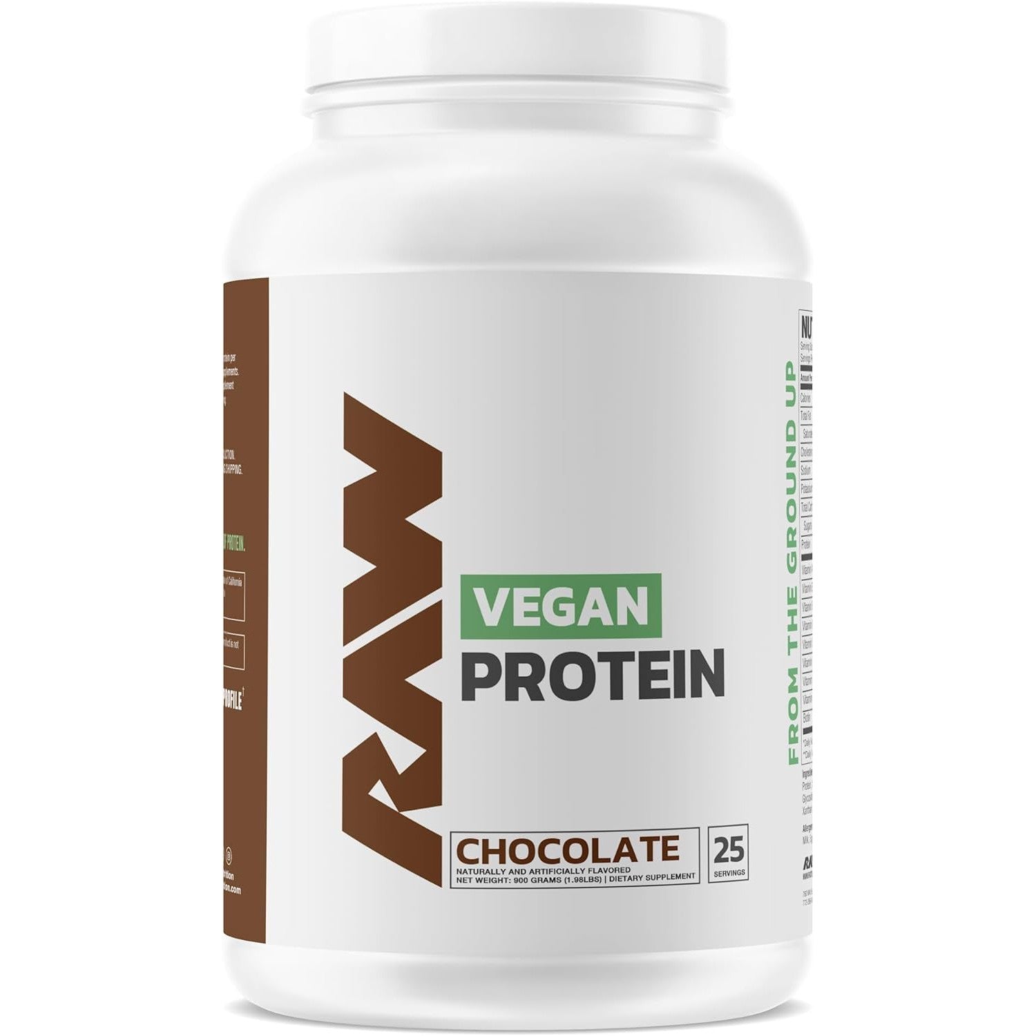 RAW Nutrition Vegan Protein-25 servings-Chocolate-N101 Nutrition