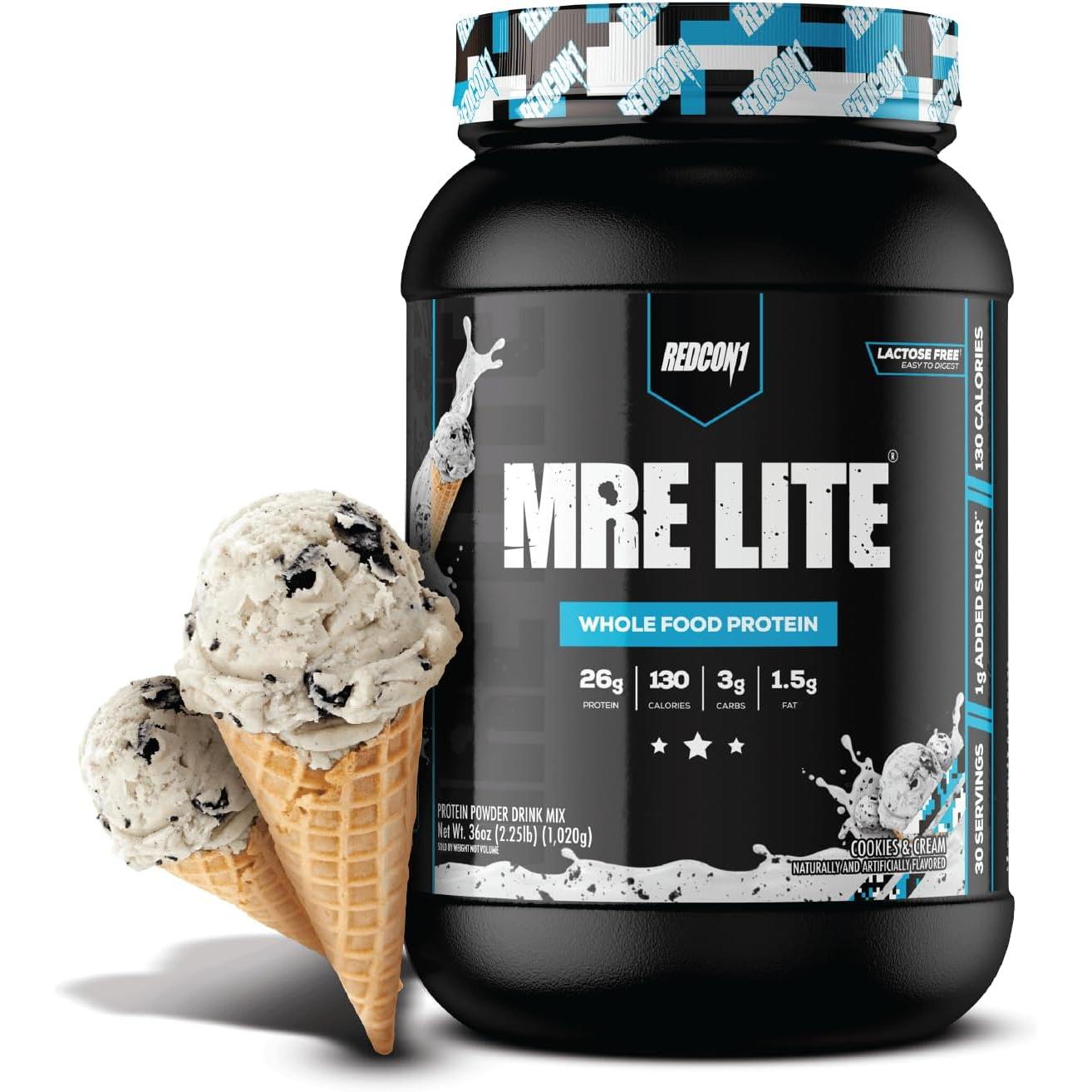 REDCON1 MRE Lite Whole Food Protein-30 servings-Cookies N' Cream-N101 Nutrition