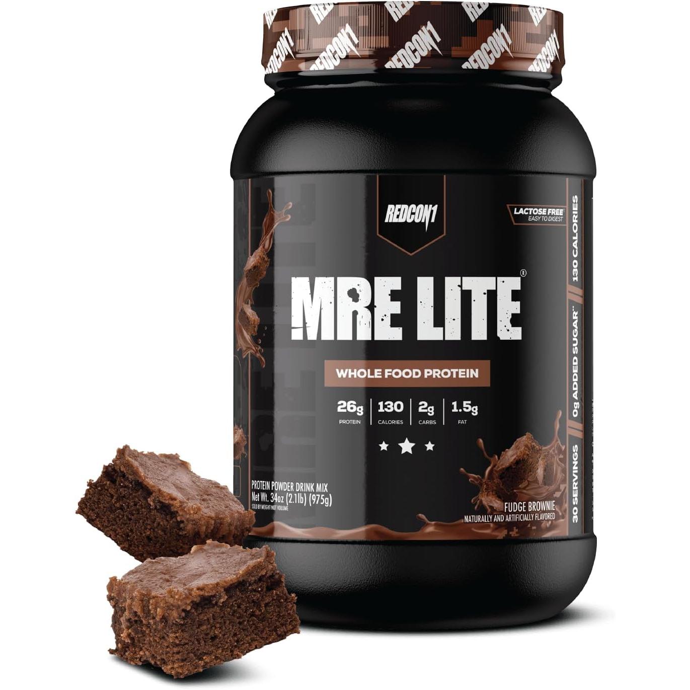 REDCON1 MRE Lite Whole Food Protein-30 servings-Fudge Brownie-N101 Nutrition