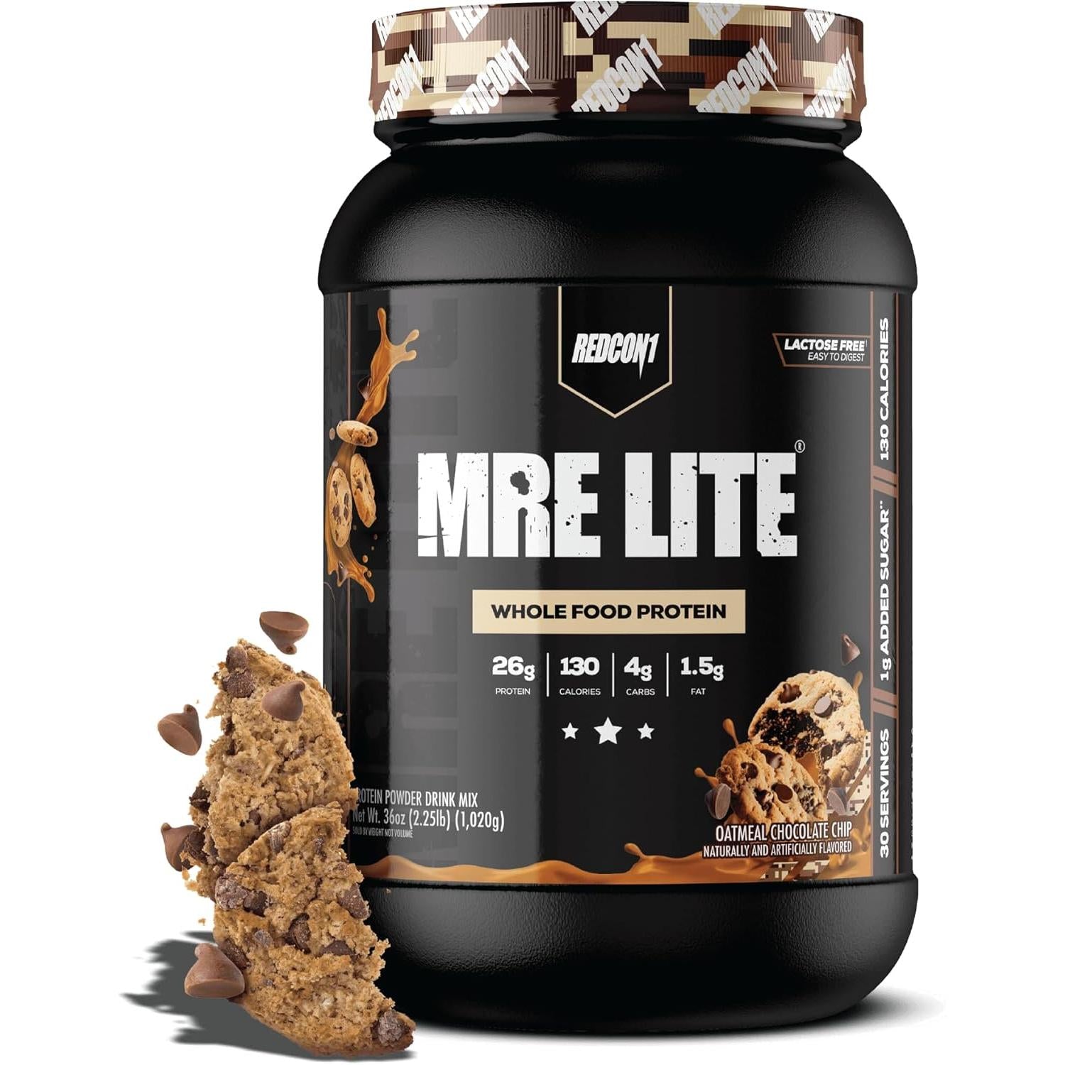 REDCON1 MRE Lite Whole Food Protein-30 servings-Oatmeal Chocolate Chip-N101 Nutrition