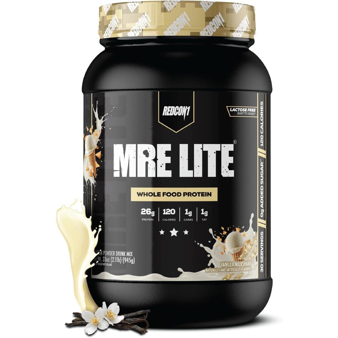REDCON1 MRE Lite Whole Food Protein-30 servings-Vanilla Milkshake-N101 Nutrition