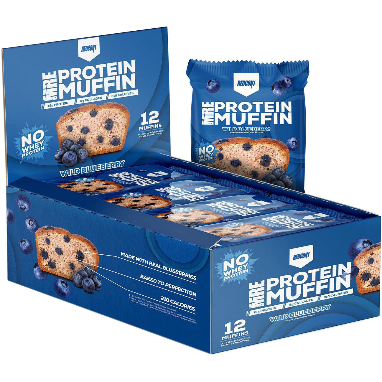 REDCON1 MRE Protein Muffin-Box (12 Muffins)-Wild Blueberry-N101 Nutrition