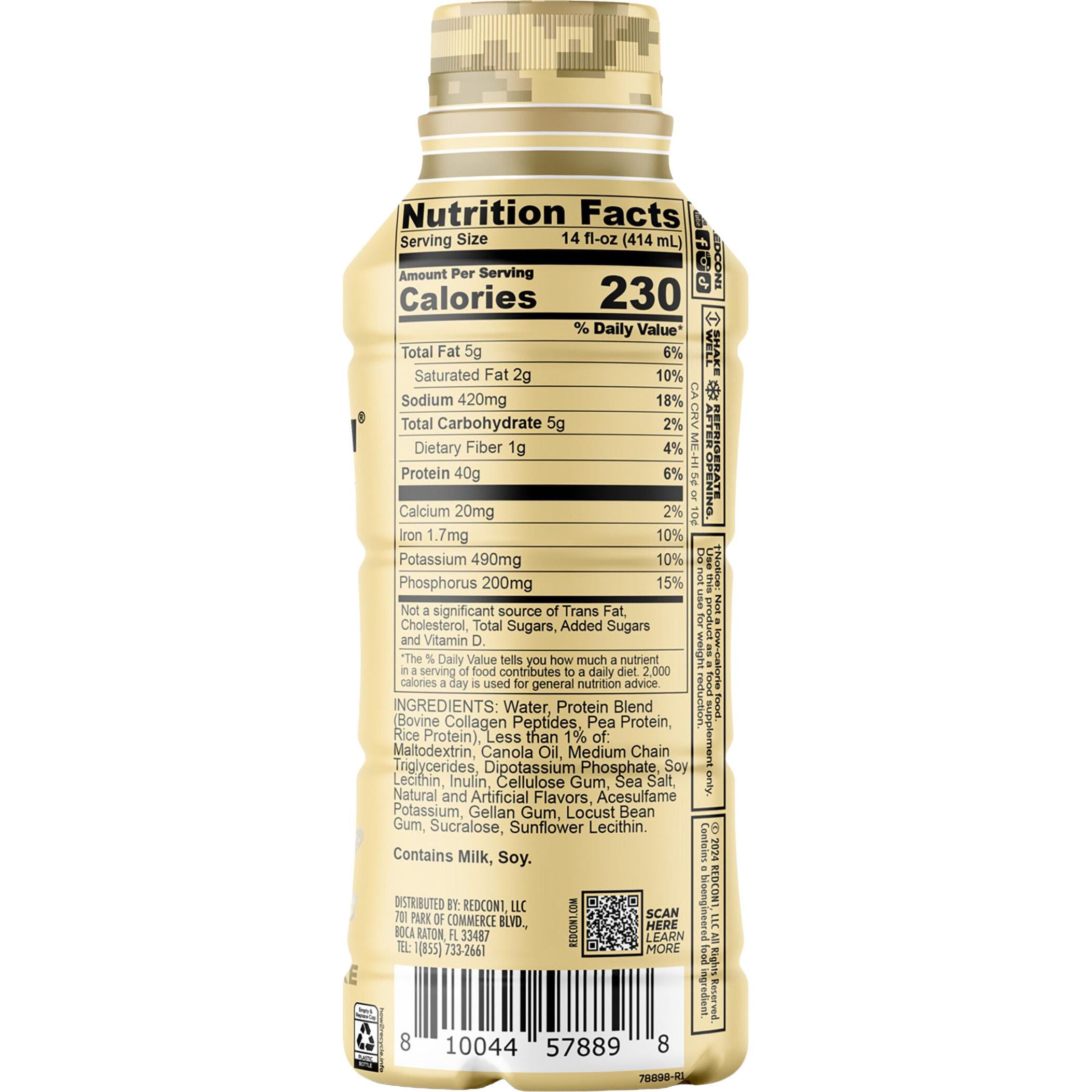 REDCON1 MRE Whole Food Protein RTD-N101 Nutrition