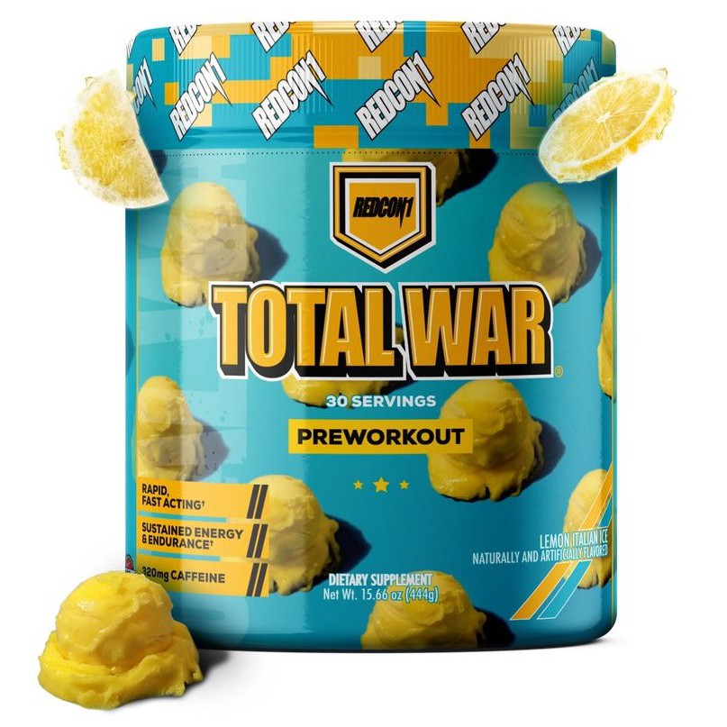 REDCON1 Total War Pre-Workout-30 servings-Lemon Italian Ice-N101 Nutrition