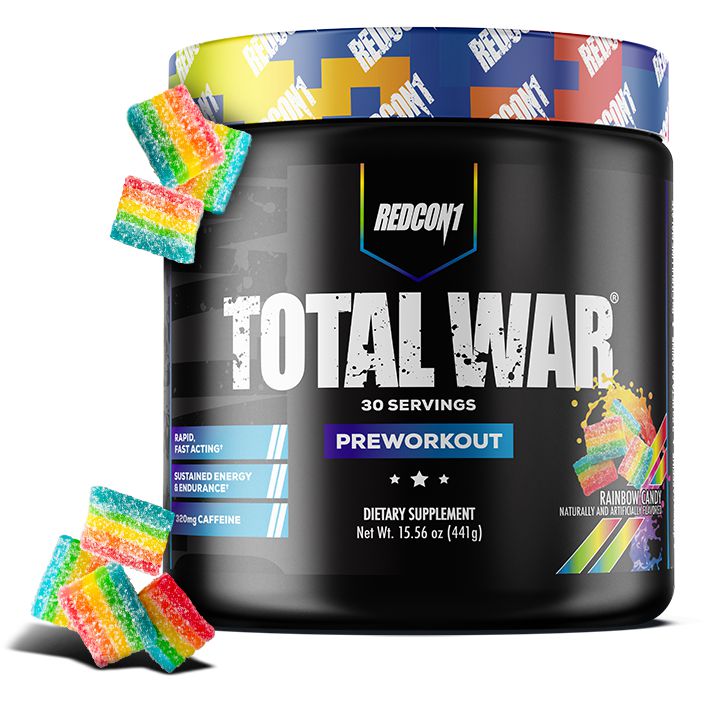 REDCON1 Total War Pre-Workout-30 servings-Rainbow Candy-N101 Nutrition