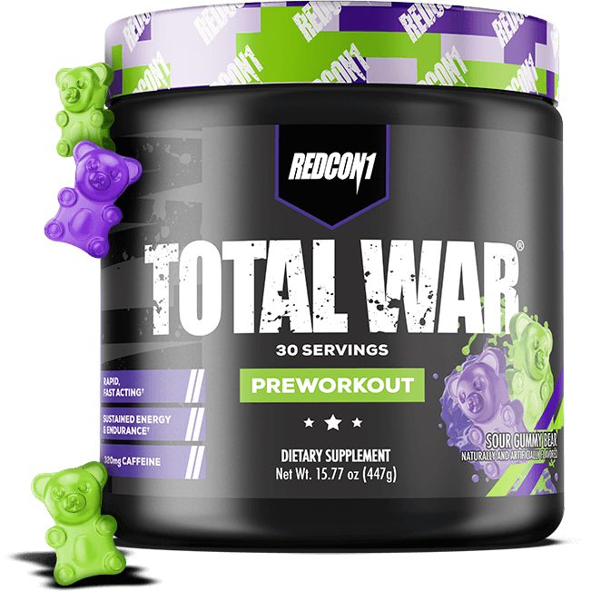 REDCON1 Total War Pre-Workout-30 servings-Sour Gummy Bear-N101 Nutrition