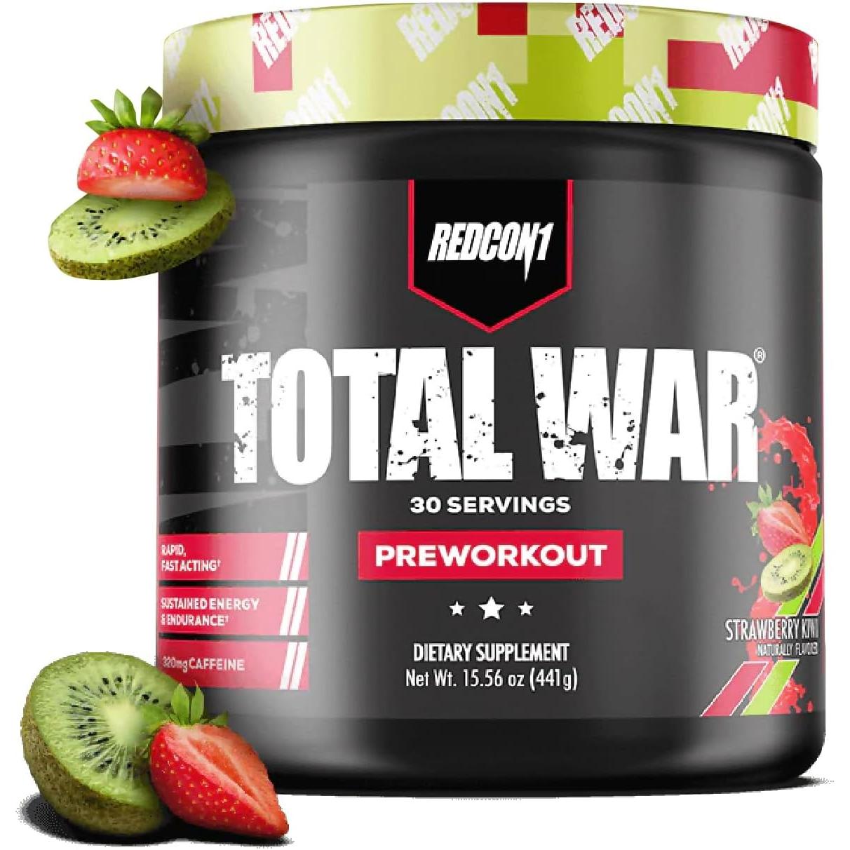REDCON1 Total War Pre-Workout-30 servings-Strawberry Kiwi-N101 Nutrition