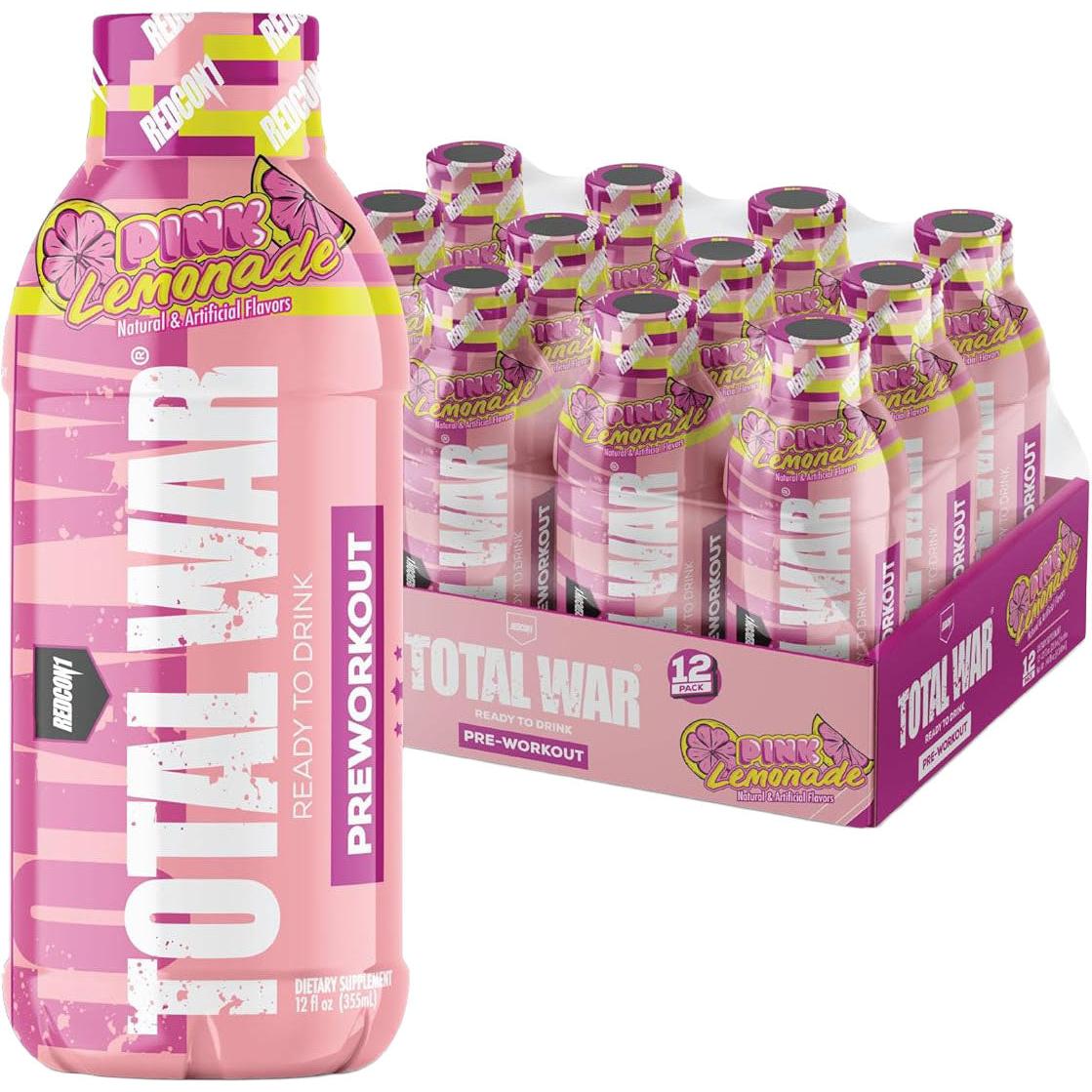 REDCON1 Total War RTD-Case (12 bottles)-Pink Lemonade-N101 Nutrition