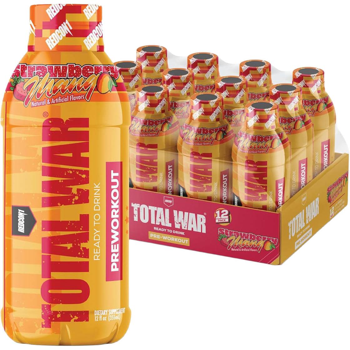REDCON1 Total War RTD-Case (12 bottles)-Strawberry Mango-N101 Nutrition
