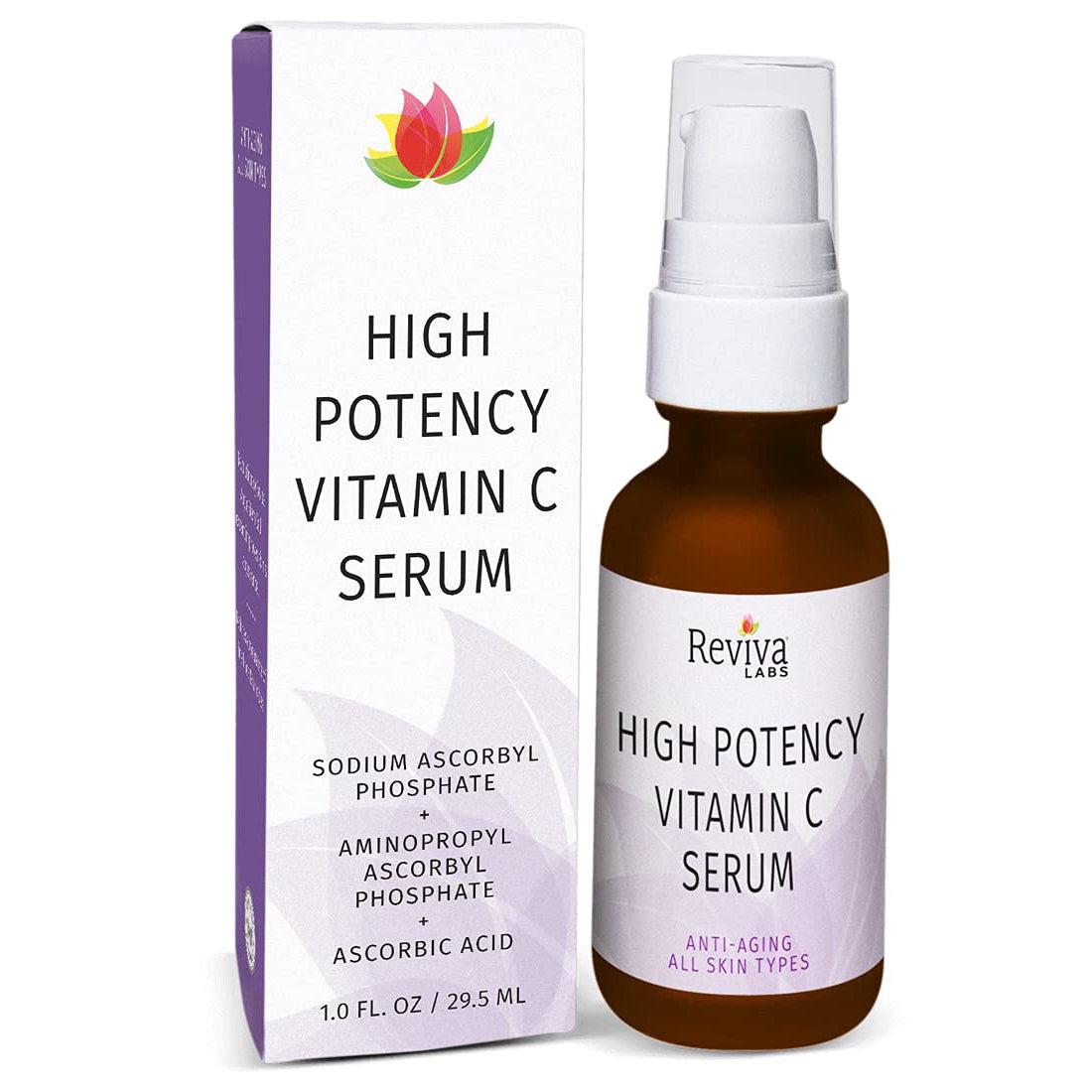 Reviva Labs High Potency Vitamin C Serum-1 fl oz (29.5 mL)-N101 Nutrition