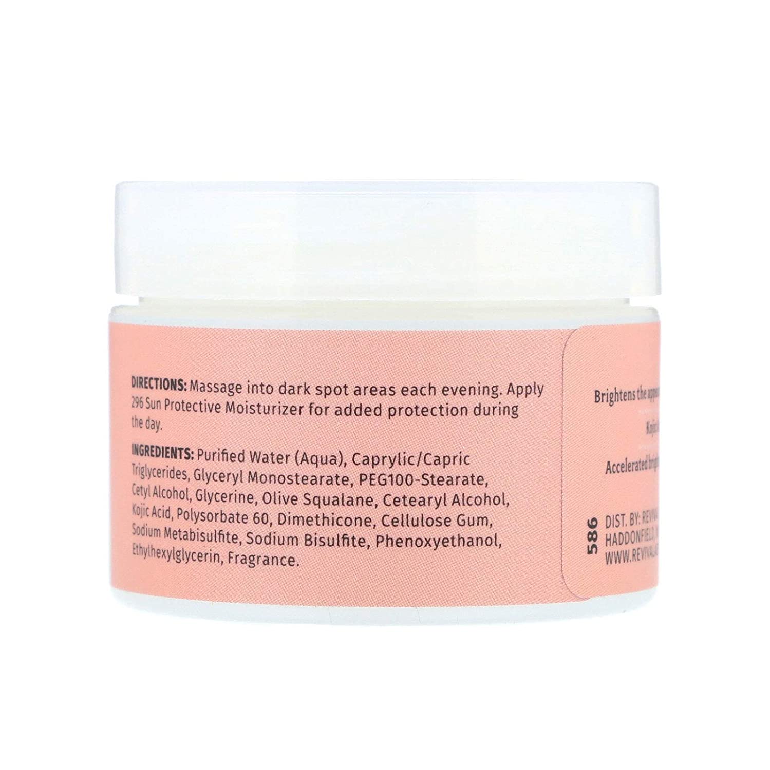 Reviva Labs Kojic Acid Brightening Creme-2 oz (55 g)-N101 Nutrition