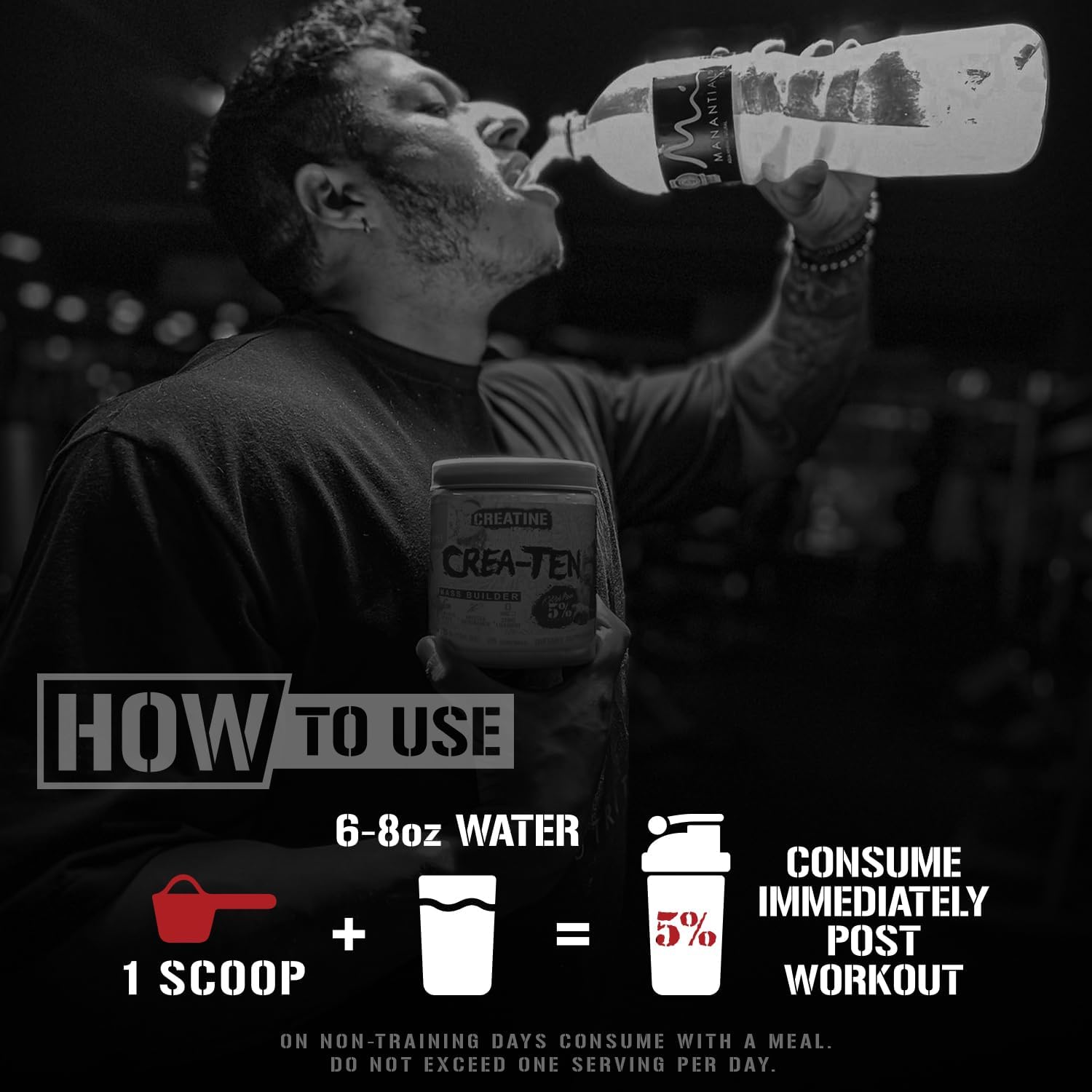 Rich Piana 5% Nutrition Crea-TEN® Creatine Mass Builder-N101 Nutrition