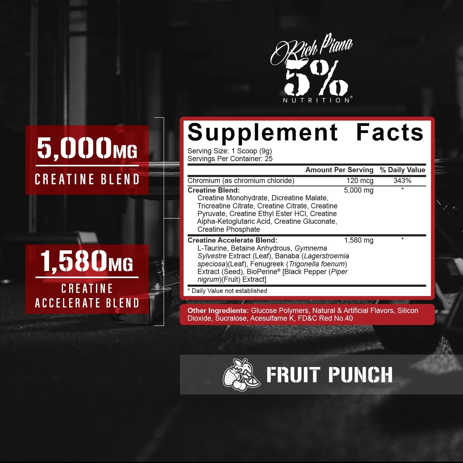 Rich Piana 5% Nutrition Crea-TEN® Creatine Mass Builder-N101 Nutrition