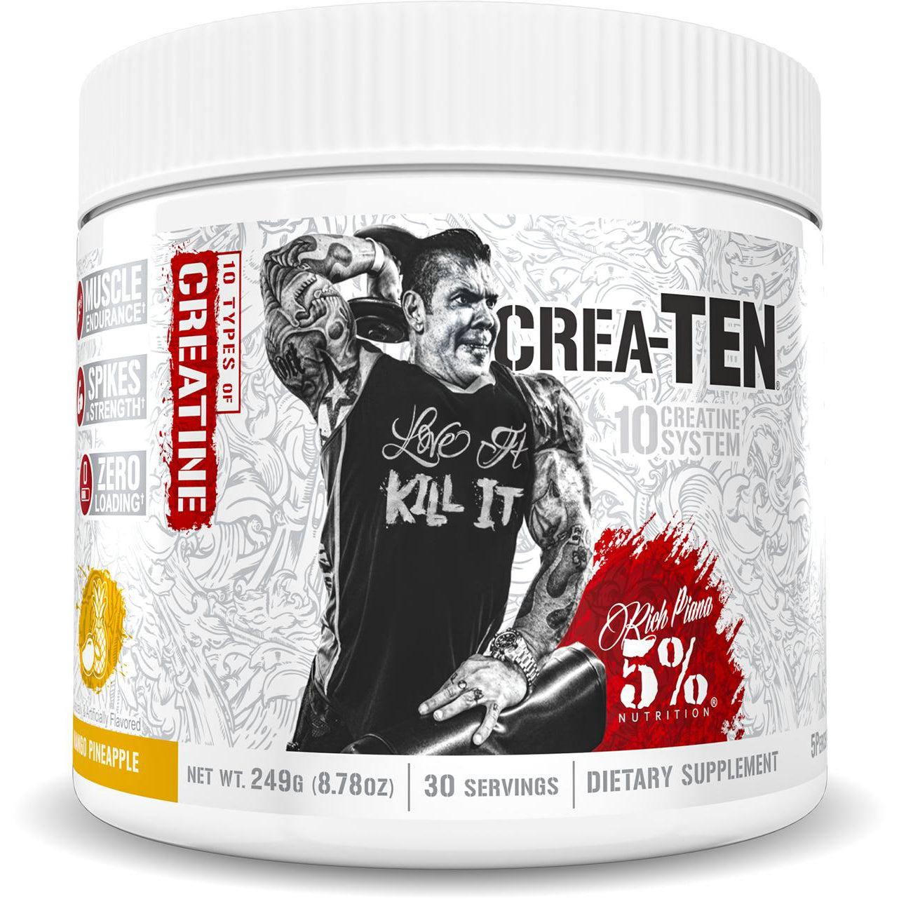 Rich Piana 5% Nutrition CreaTEN 10-in-1 Creatine Formula-30 servings-Mango Pineapple-N101 Nutrition