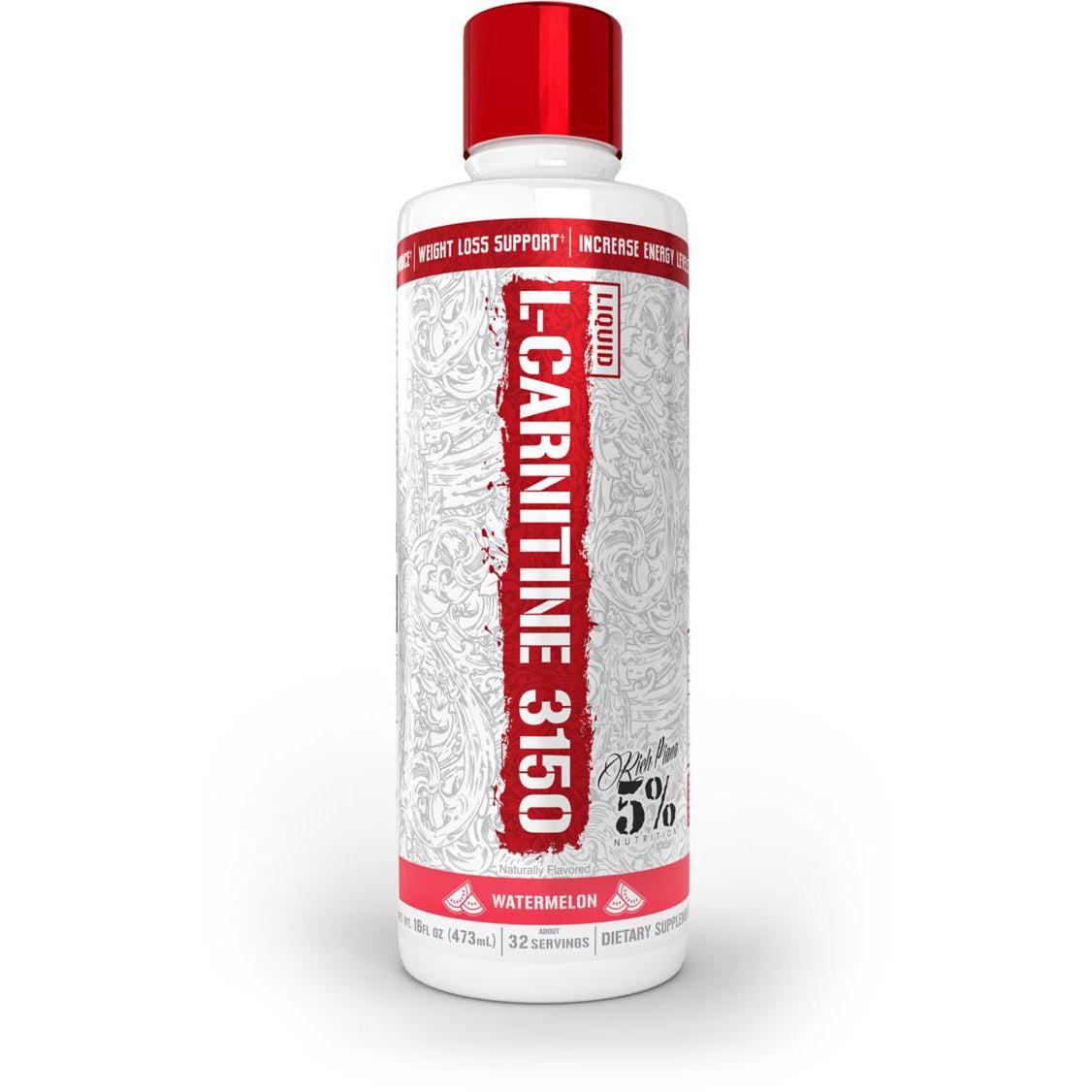 Rich Piana 5% Nutrition Liquid L-Carnitine 3150-16 fl oz (473 mL)-Watermenlon Candy-N101 Nutrition