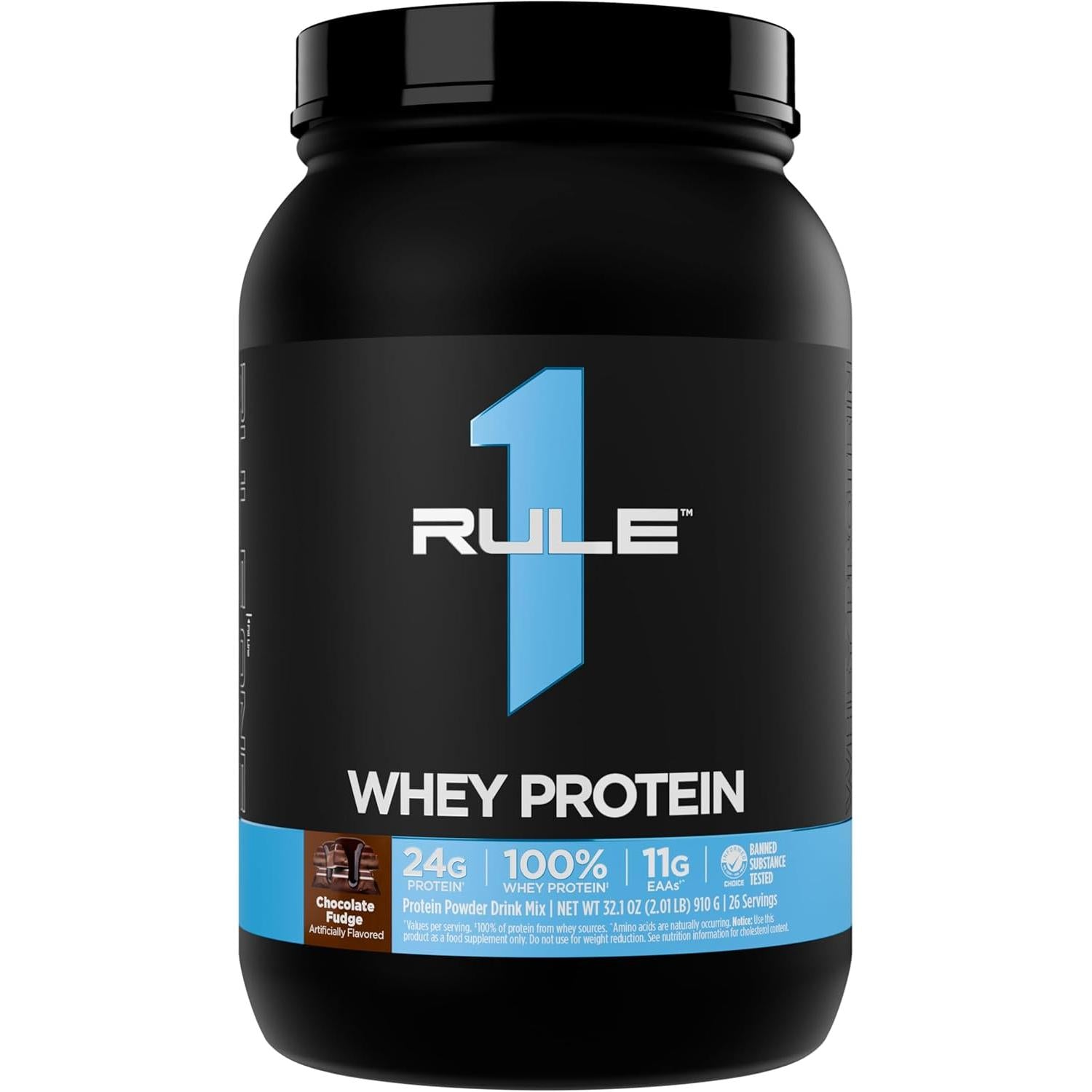 Rule 1 Whey Protein-2 lbs (28 servings)-Chocolate Fudge-N101 Nutrition