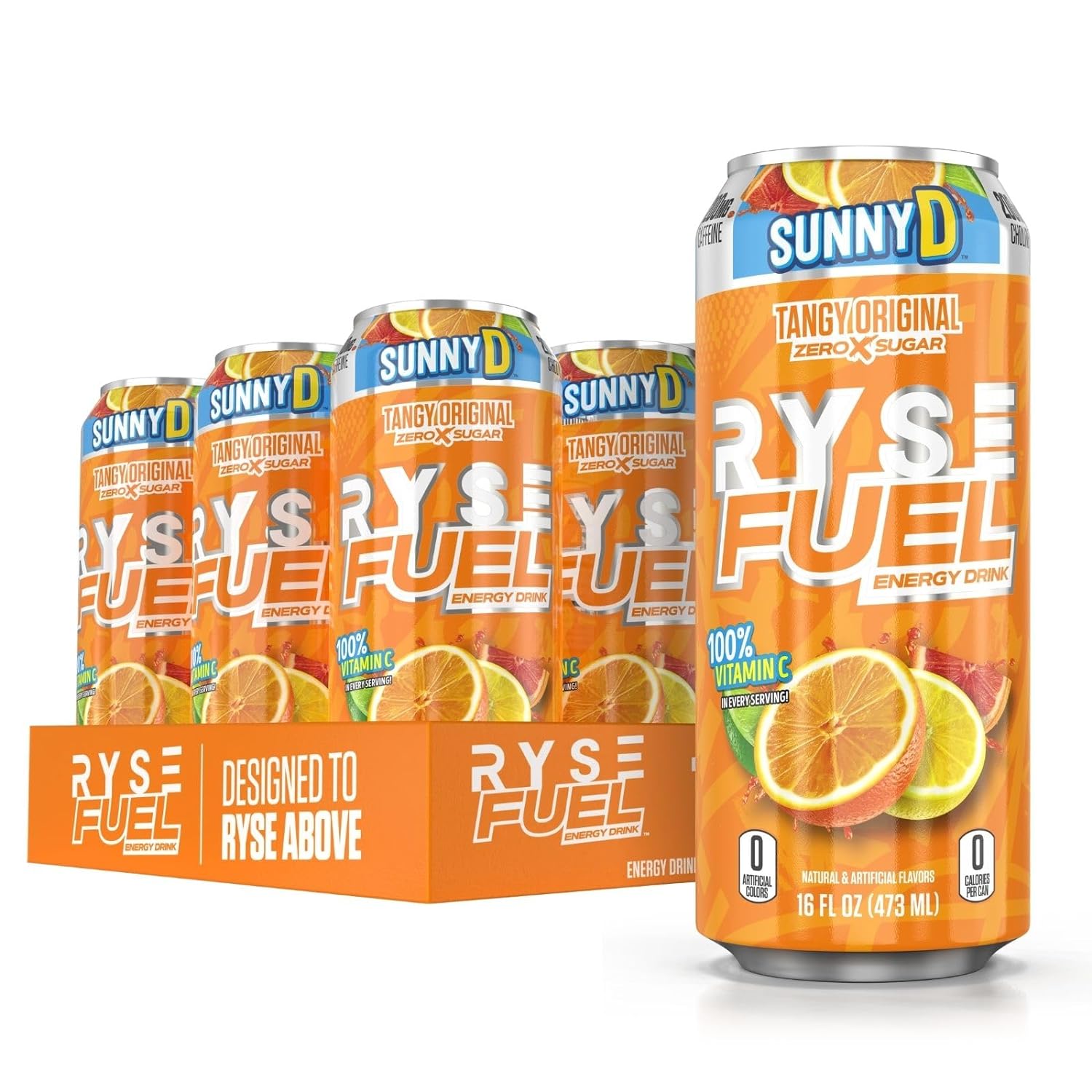 RYSE Fuel Energy Drink-Case (12 Cans)-Sunny D™-N101 Nutrition