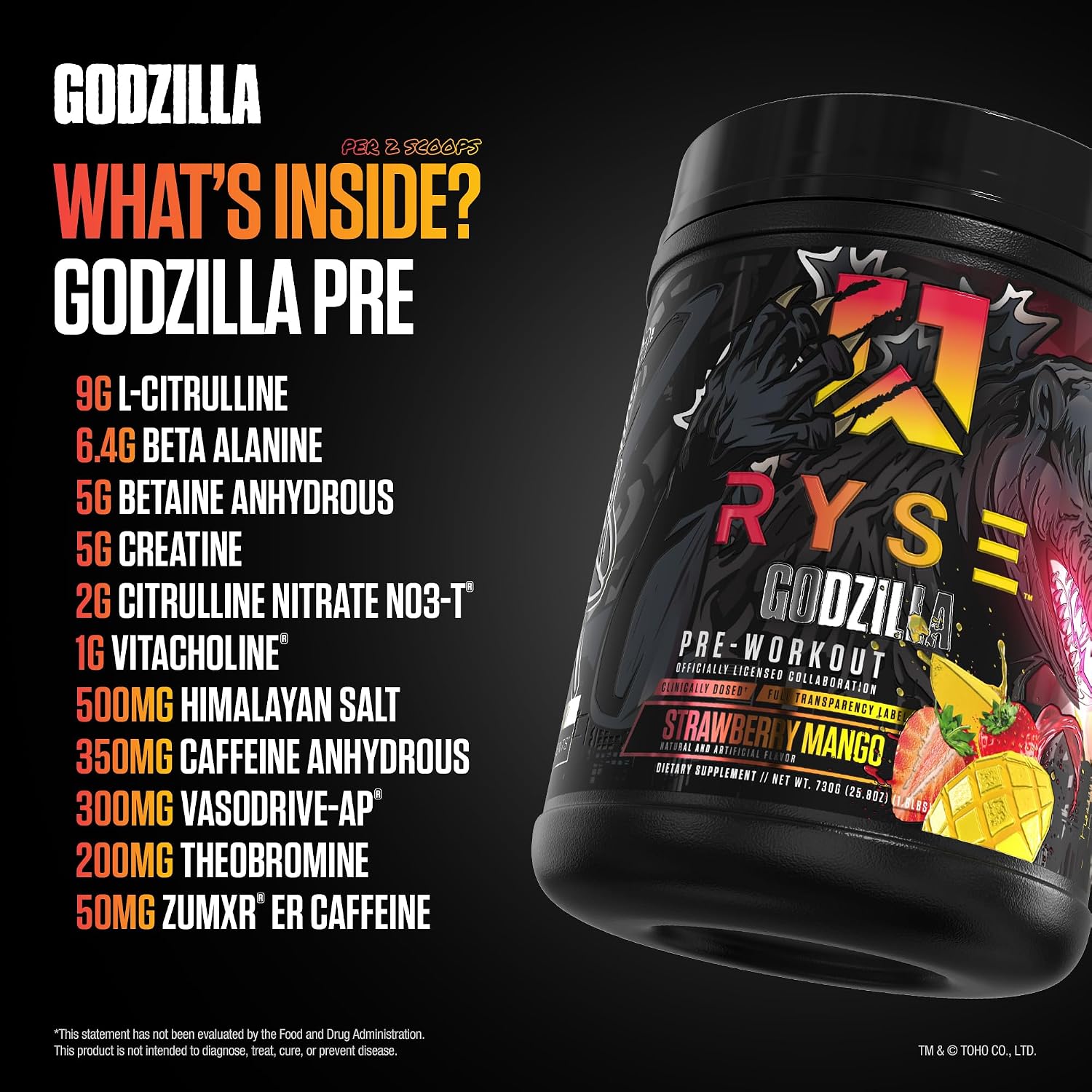 RYSE Godzilla Pre-Workout-N101 Nutrition