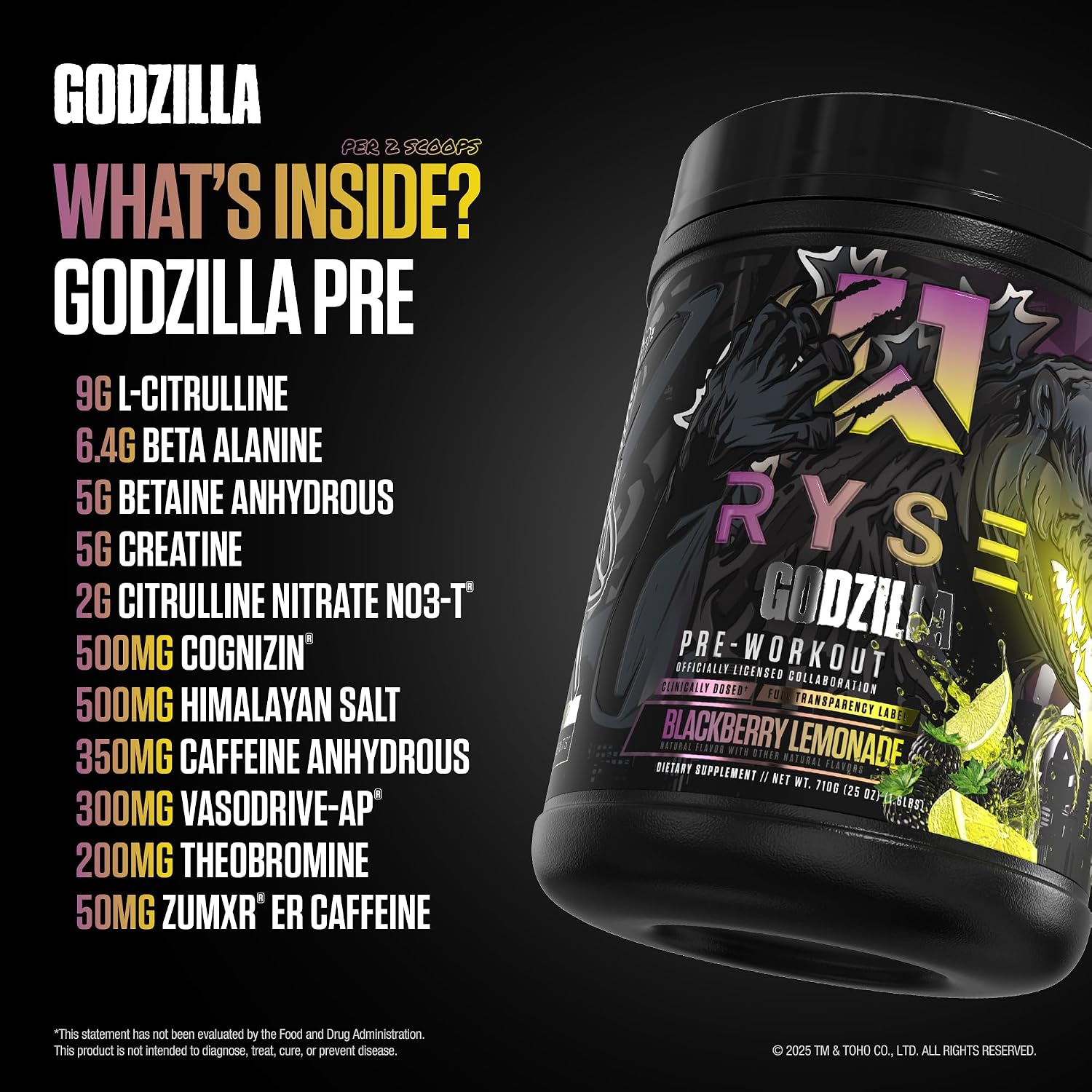 RYSE Godzilla Pre-Workout-N101 Nutrition