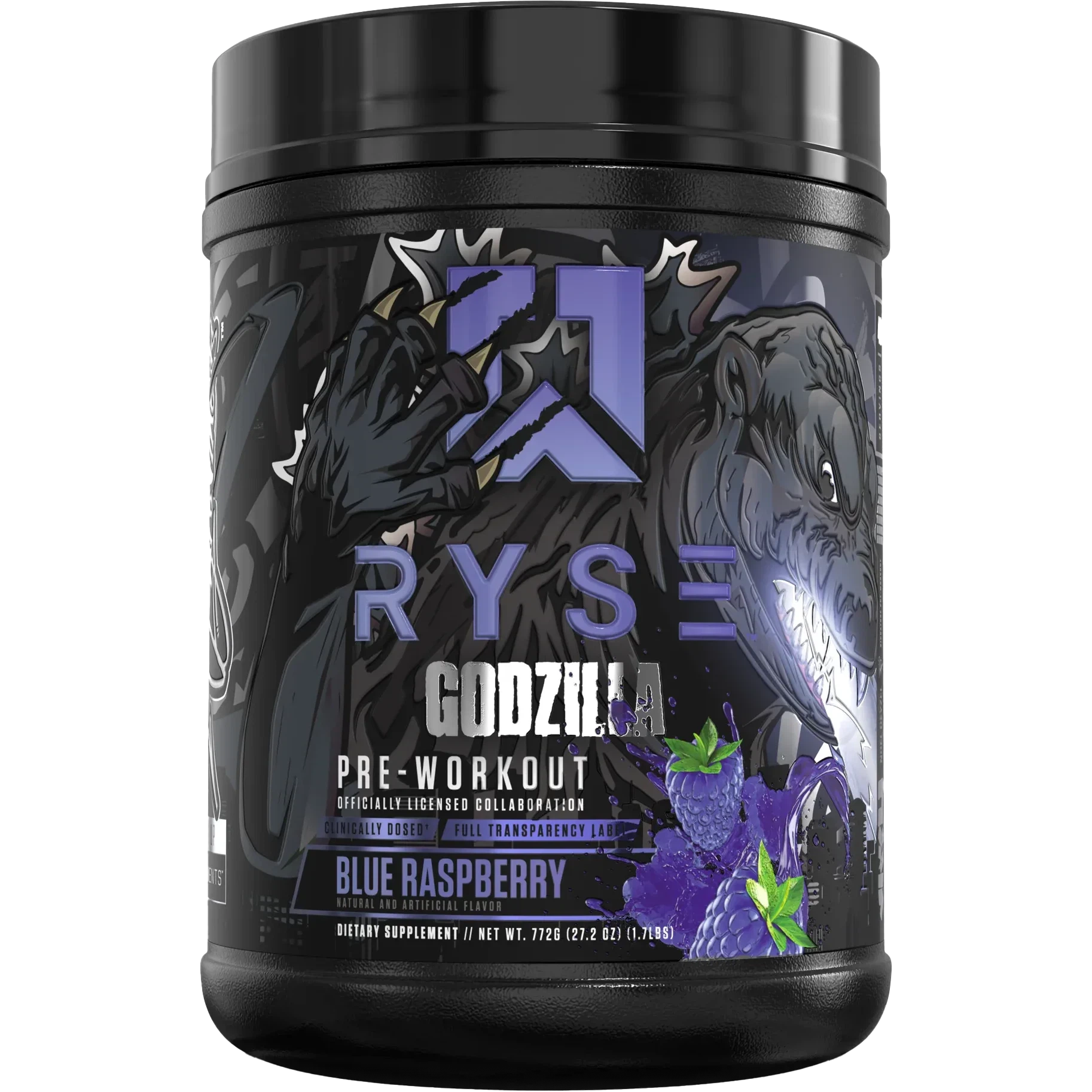 RYSE Godzilla Pre-Workout-40 servings-Blue Raspberry-N101 Nutrition