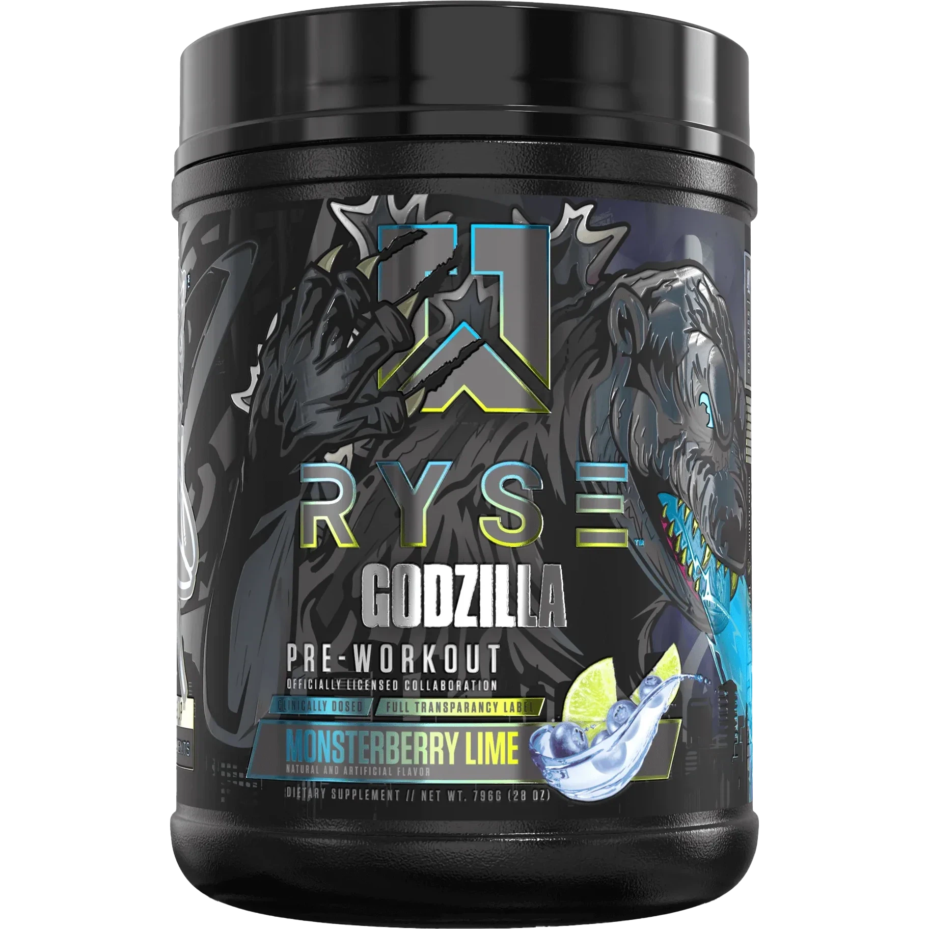 RYSE Godzilla Pre-Workout-40 servings-Monsterberry Lime-N101 Nutrition