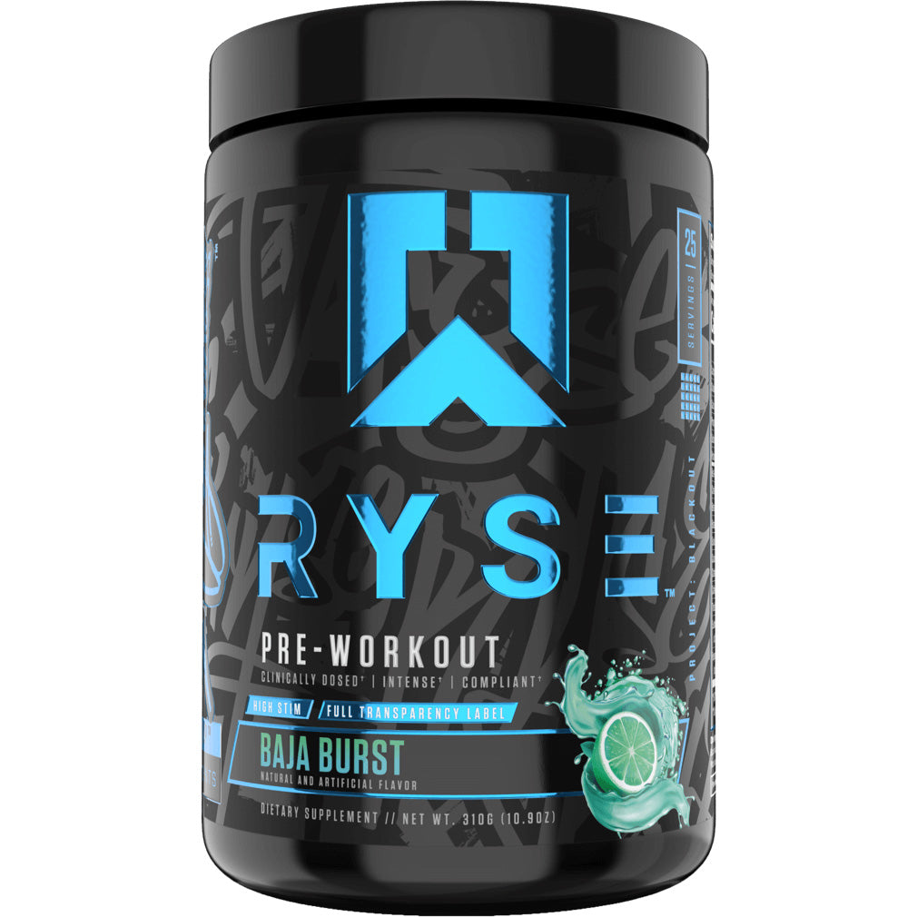 RYSE Project Blackout Pre-workout-25 servings-Baja Burst-N101 Nutrition