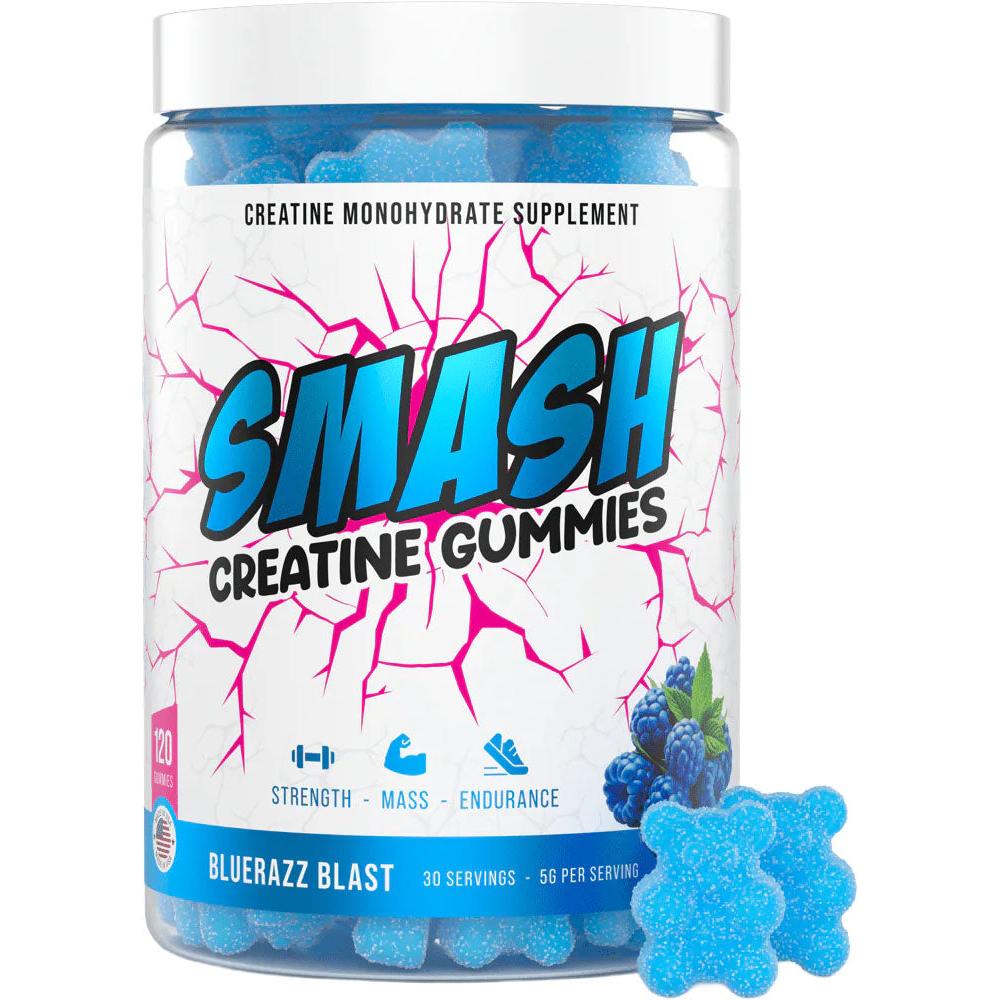 SMASH Creatine Gummies-120 gummies (30 servings)-Bluerazz Blast-N101 Nutrition