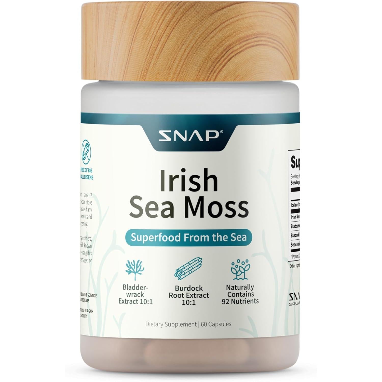 SNAP Irish Sea Moss-60 capsules-N101 Nutrition
