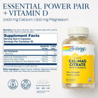 Solaray Cal-Mag Citrate 2:1 Ratio with Vitamin D-180 Vegcaps-N101 Nutrition