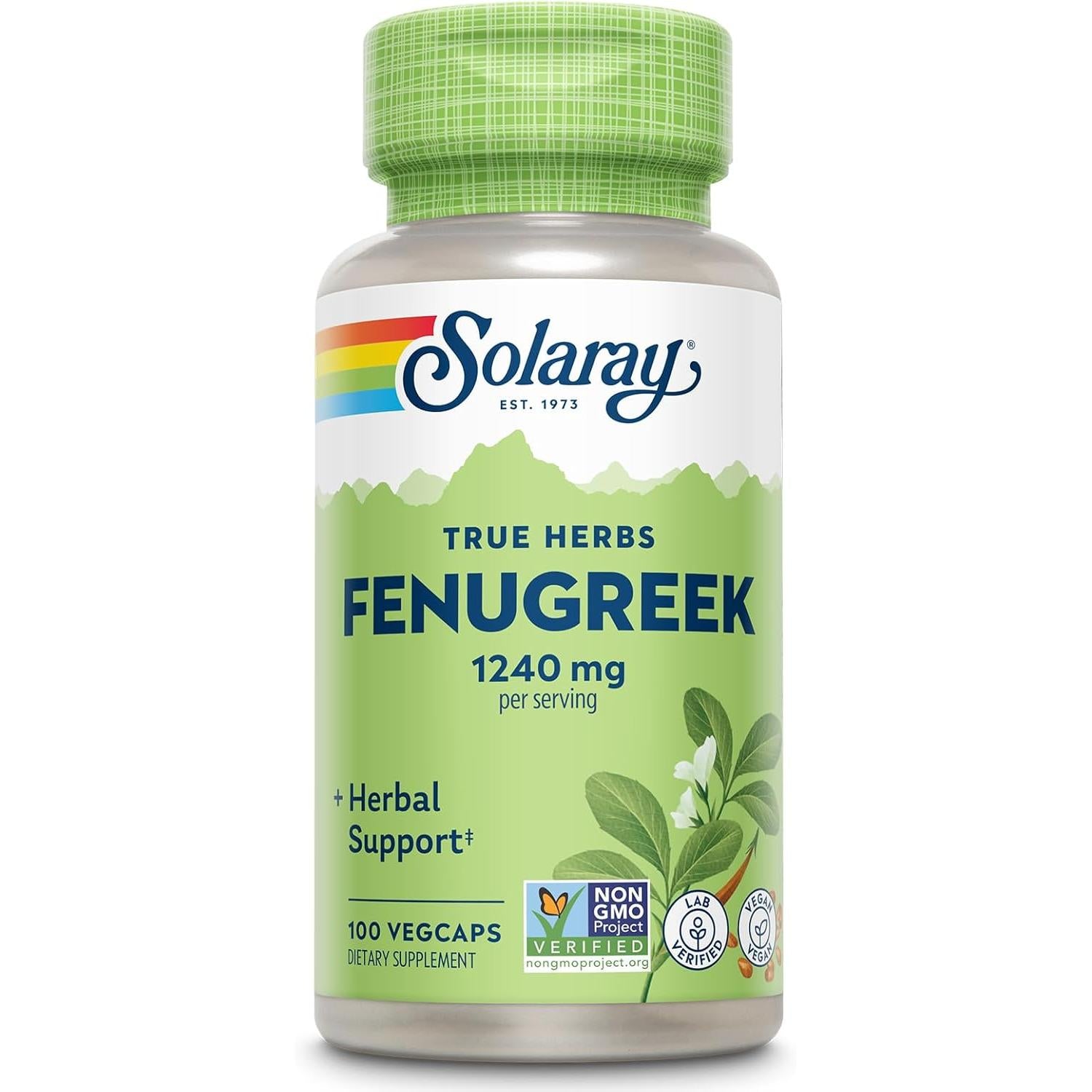 Solaray Fenugreek Seed 1240 mg-100 vegcaps-N101 Nutrition
