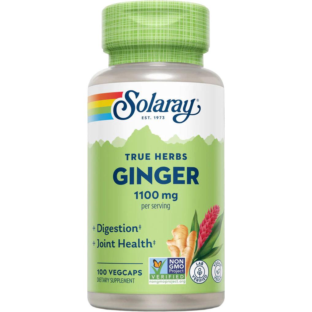Solaray Ginger Root 1100 mg-100 vegcaps-N101 Nutrition