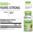 Solaray Ginger Root 1100 mg-N101 Nutrition