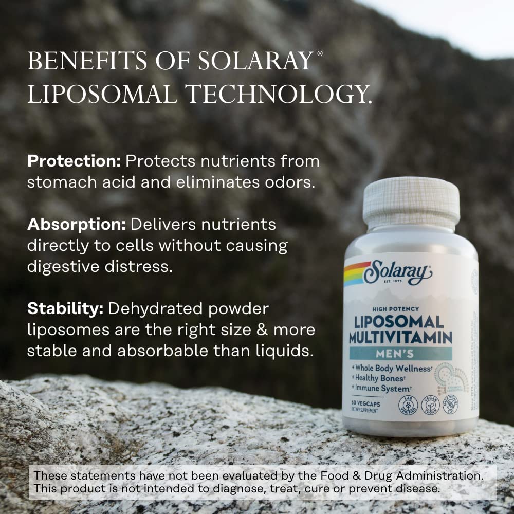 Solaray Liposomal Multivitamin for Men-60 vegcaps-N101 Nutrition