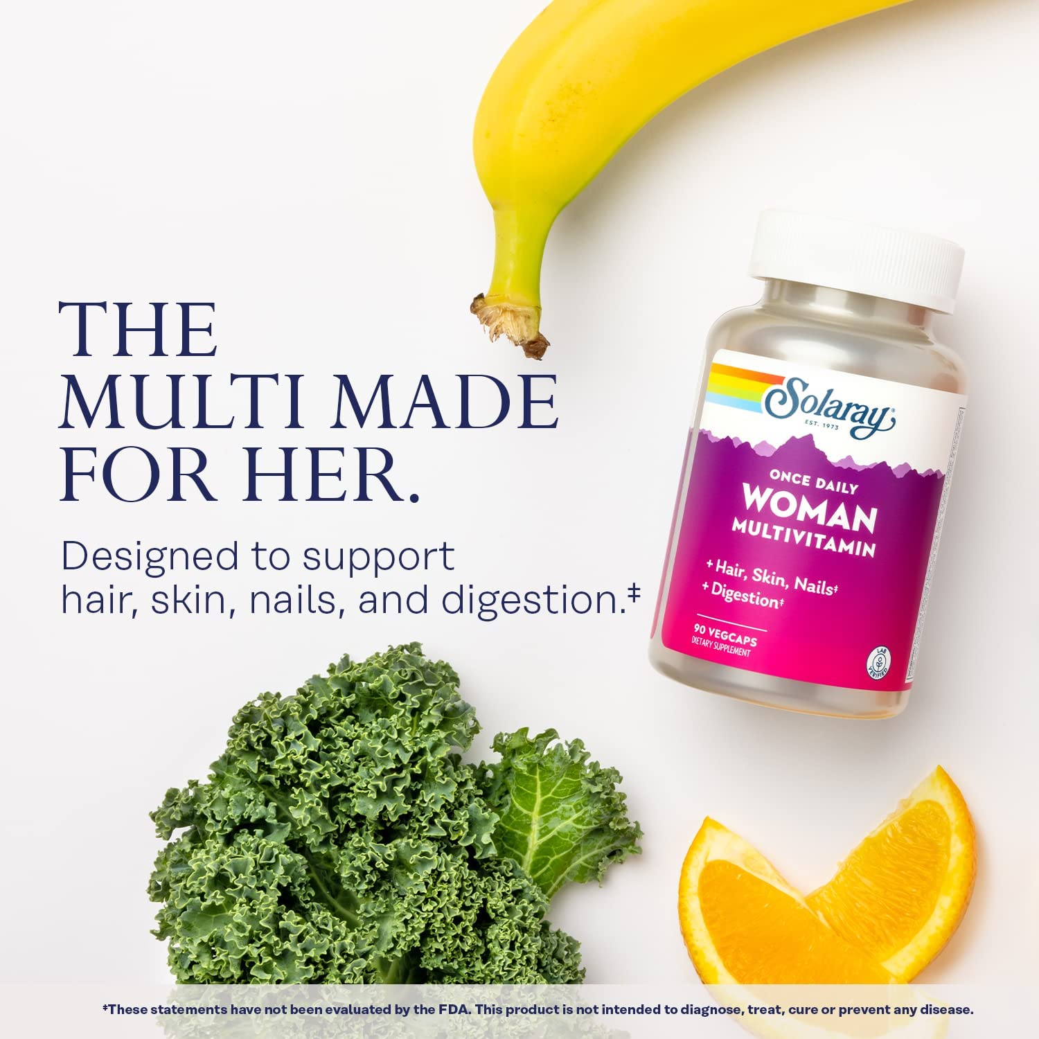 Solaray Once Daily Woman Multivitamin-90 VegCaps-N101 Nutrition