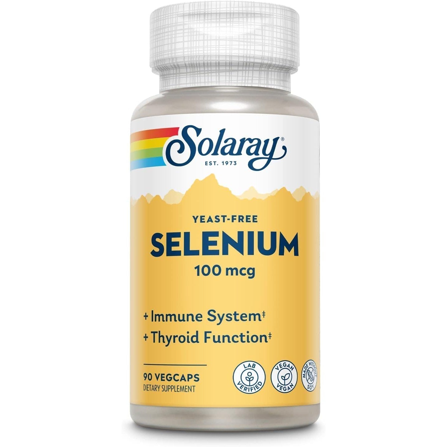 Solaray Selenium 100 mcg (Yeast-Free)-90 VegCaps-N101 Nutrition