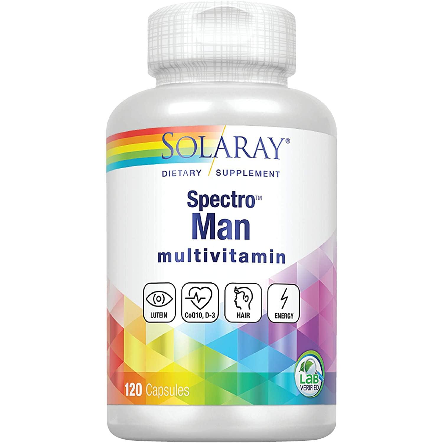 Solaray Spectro Man Multivitamin-120 capsules-N101 Nutrition