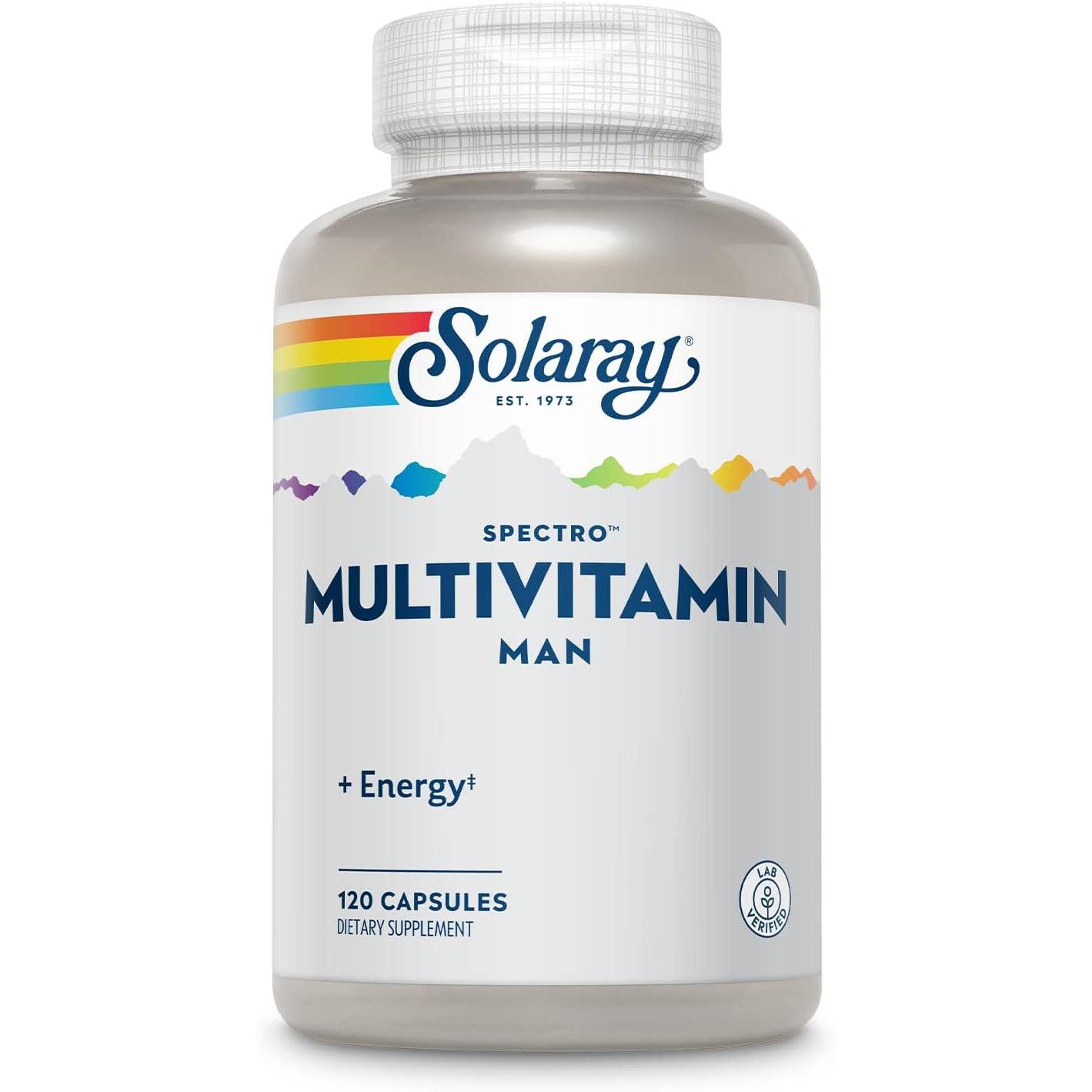 Solaray Spectro Man Multivitamin-120 capsules-N101 Nutrition