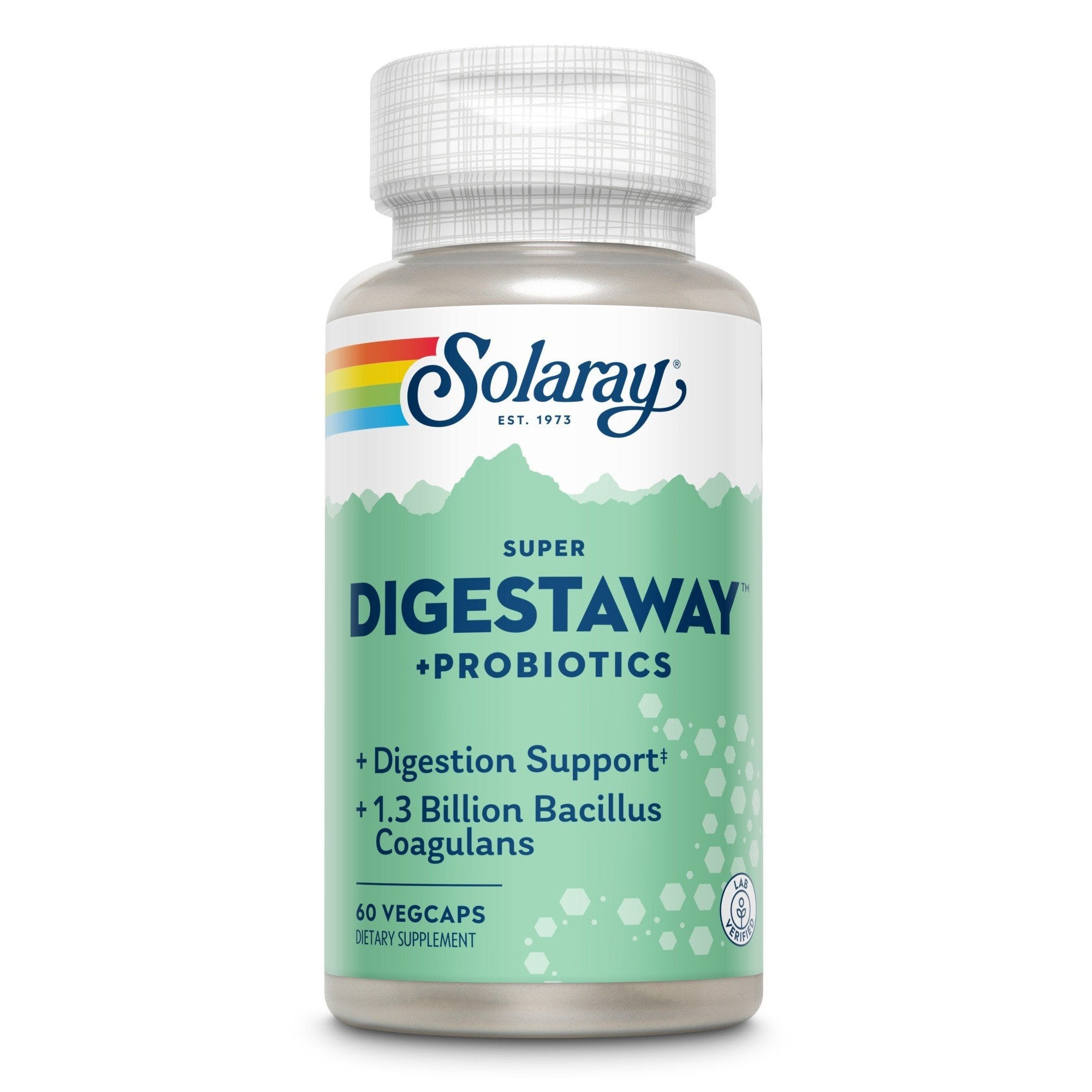 Solaray Super Digestaway + Probiotics-60 VegCaps-N101 Nutrition