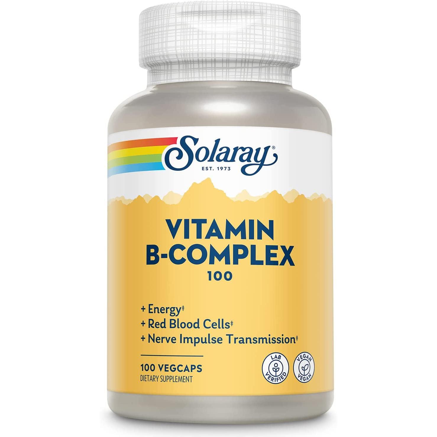 Solaray Vitamin B-Complex 100-100 VegCaps-N101 Nutrition