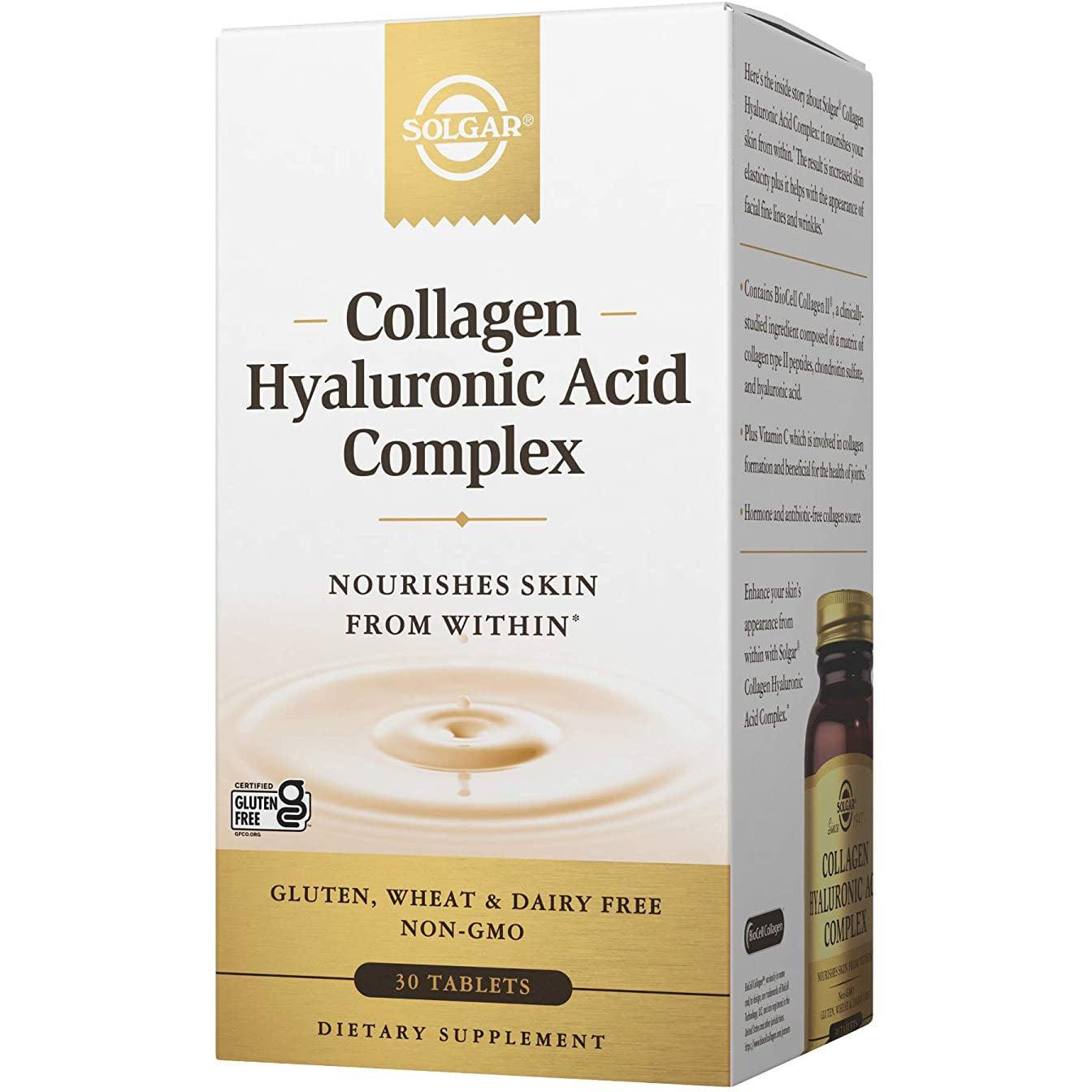 Solgar Collagen Hyaluronic Acid Complex-30 tablets-N101 Nutrition