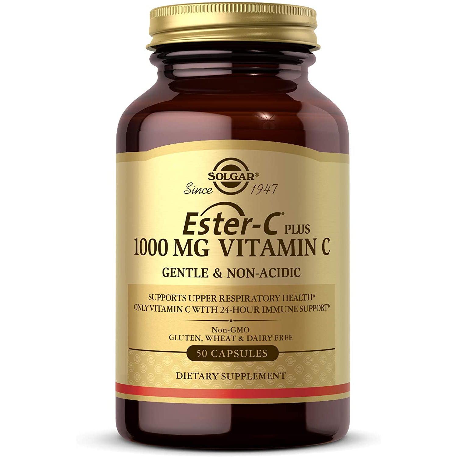 Solgar Ester-C Plus 1000 mg Vitamin C with Citrus Bioflavonoids (EXP 09/2026 - FINAL SALE / NO RETURNS)-50 capsules-N101 Nutrition