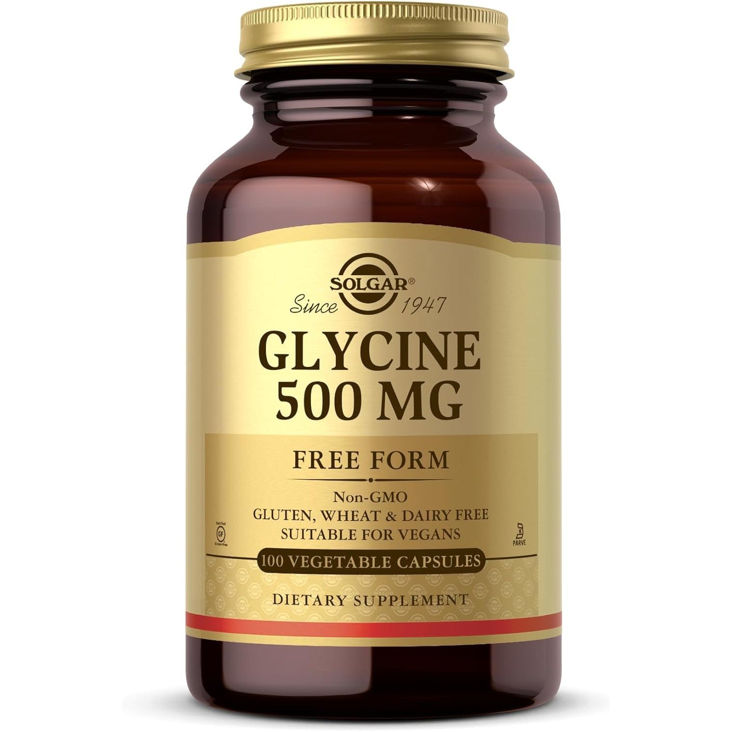 Solgar Glycine 500 mg-100 vegetable capsules-N101 Nutrition