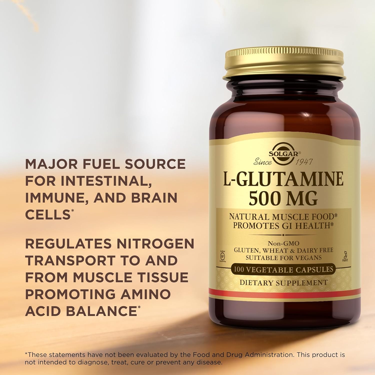 Solgar L-Glutamine 500 mg-N101 Nutrition