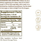 Solgar Liquid Vitamin D3 125 mcg (5000 IU) - Orange-2 fl oz (59 mL)-N101 Nutrition