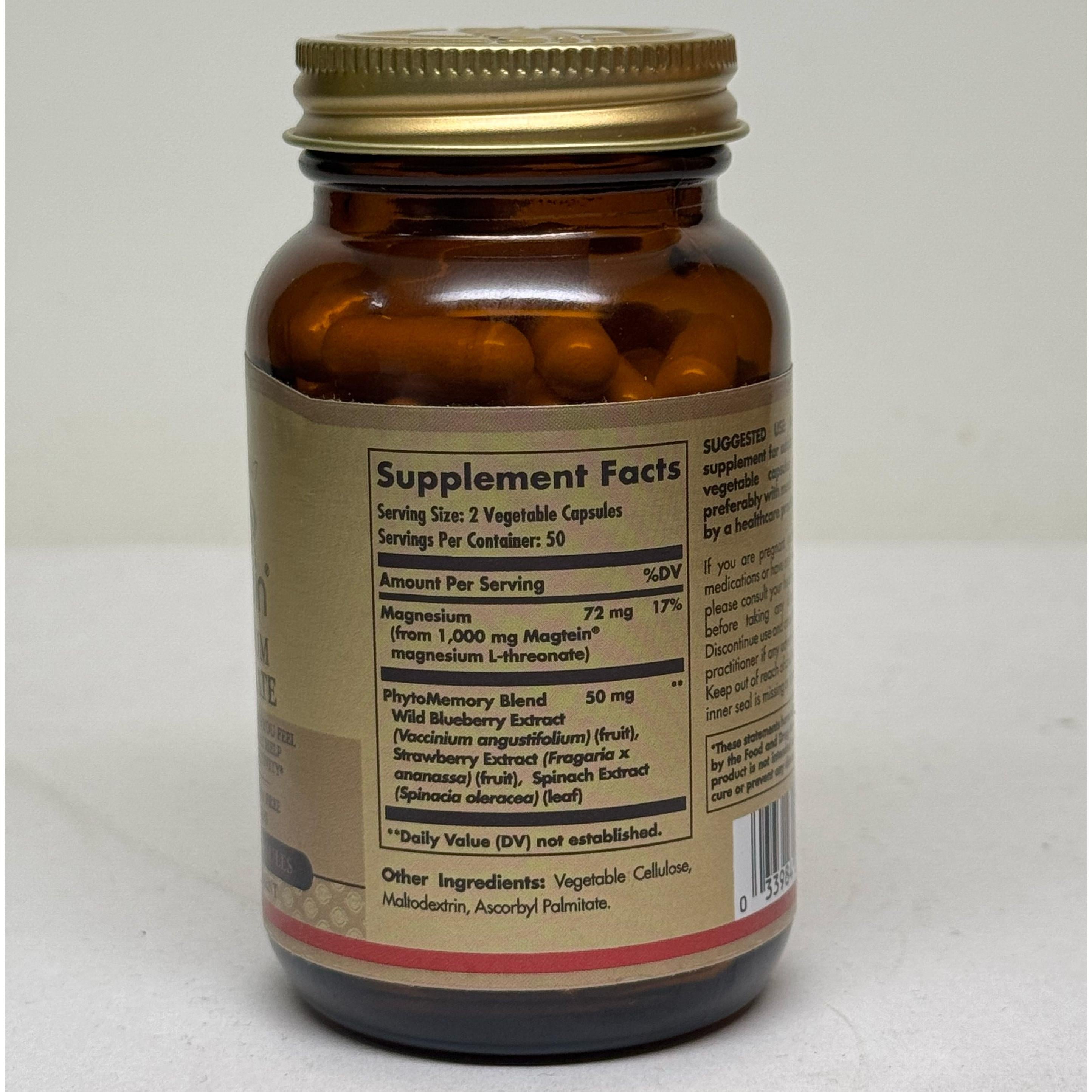 Solgar Magtein® Magnesium L-Threonate-N101 Nutrition