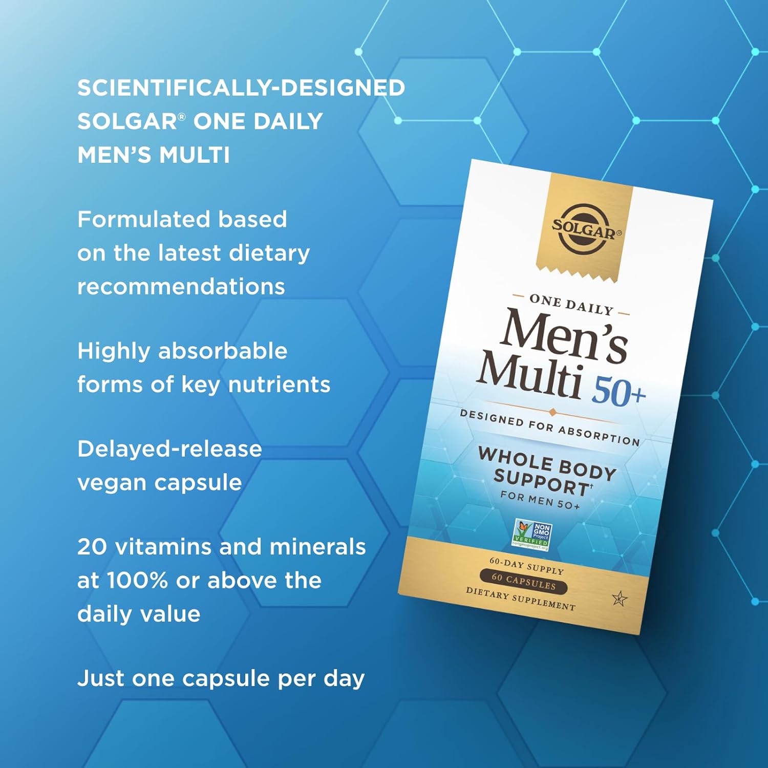 Solgar One Daily Men's Multi 50+-60 capsules-N101 Nutrition